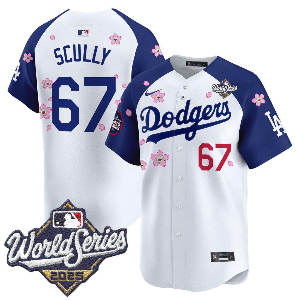 Men's Dodgers 2025 World Series x Tokyo Series Vapor Premier Limited Jersey V2 - Stitched
