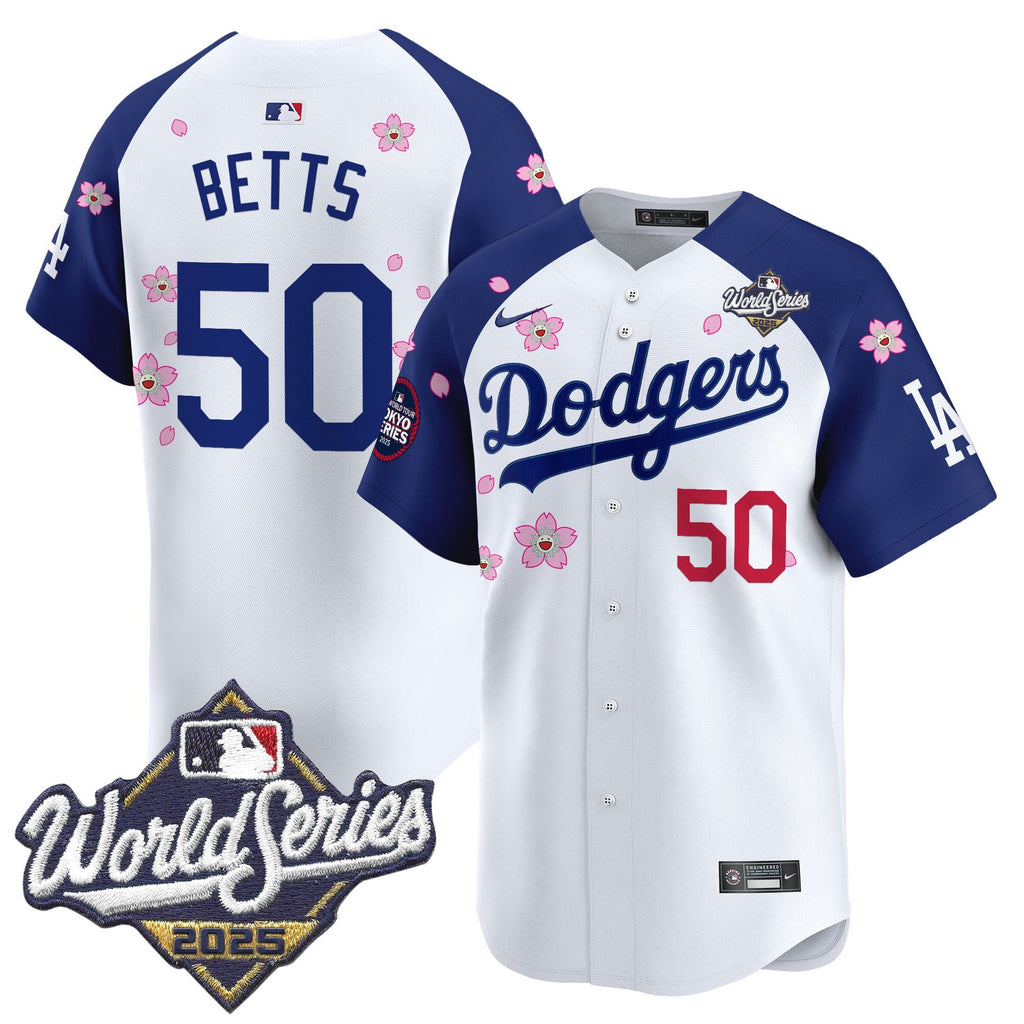Men's Dodgers 2025 World Series x Tokyo Series Vapor Premier Limited Jersey V2 - Stitched