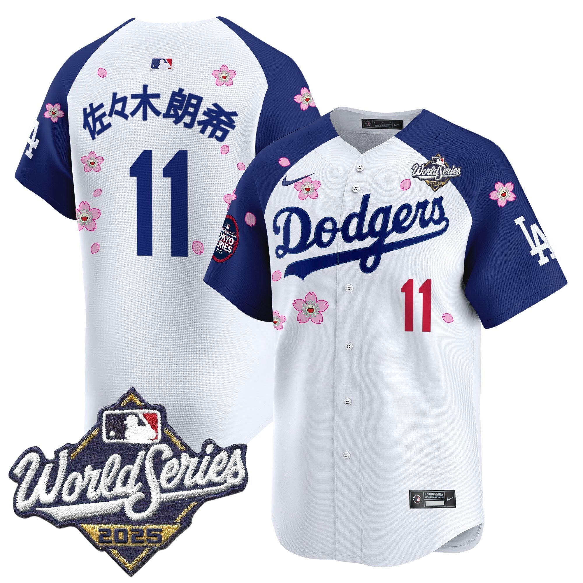 Men's Dodgers 2025 World Series x Tokyo Series Vapor Premier Limited Jersey V2 - Stitched