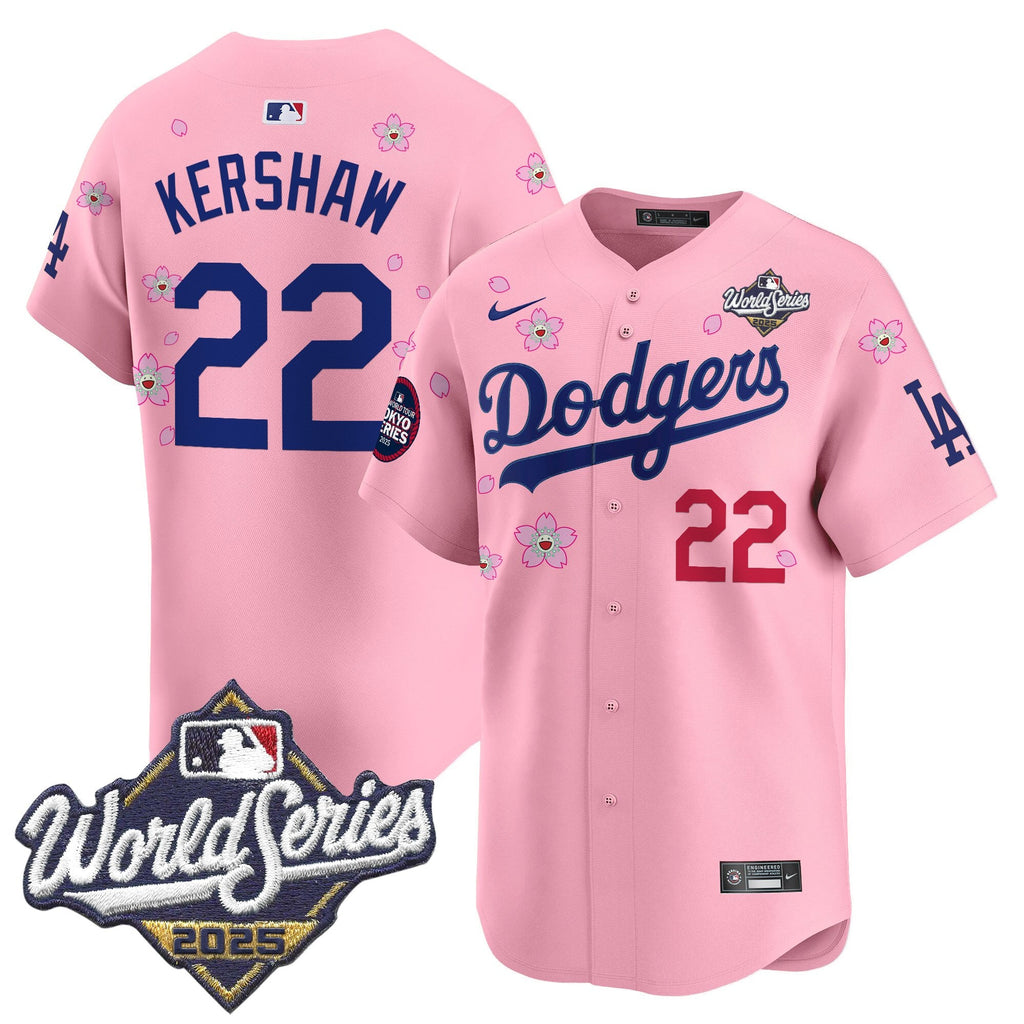 Men's Dodgers 2025 World Series x Tokyo Series Vapor Premier Limited Jersey V2 - Stitched