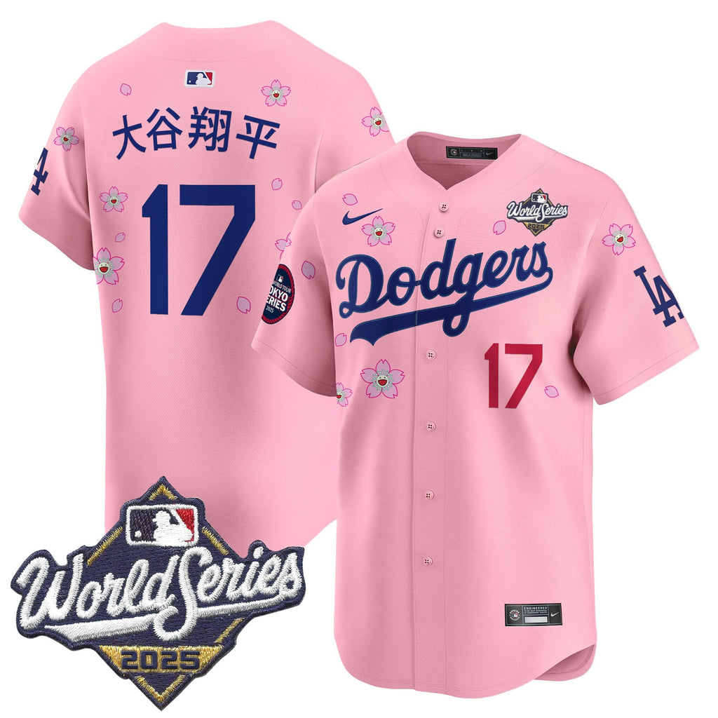 Men's Dodgers 2025 World Series x Tokyo Series Vapor Premier Limited Jersey V2 - Stitched
