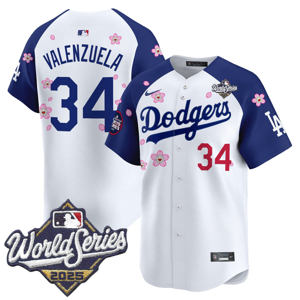 Men's Dodgers 2025 World Series x Tokyo Series Vapor Premier Limited Jersey V2 - Stitched