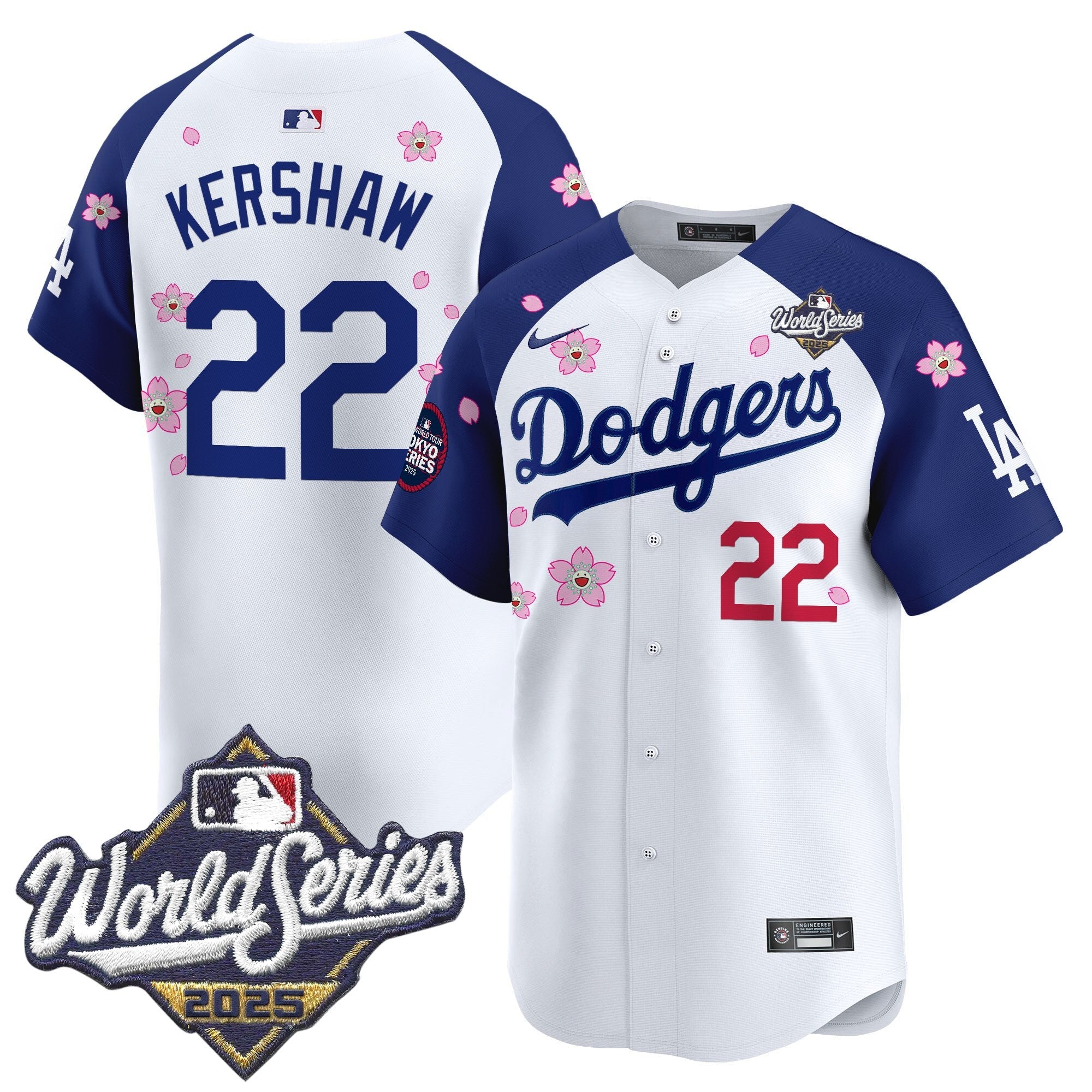Men's Dodgers 2025 World Series x Tokyo Series Vapor Premier Limited Jersey V2 - Stitched