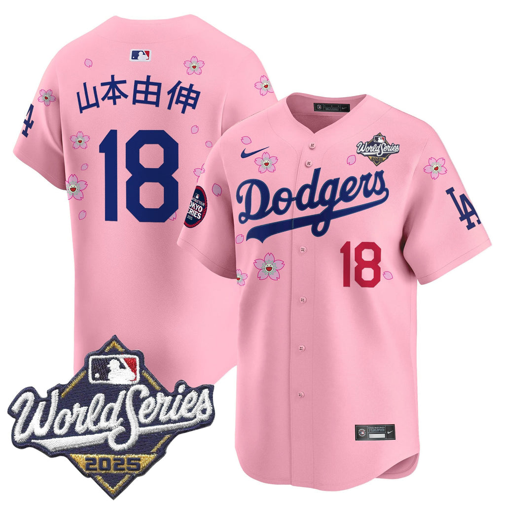 Men's Dodgers 2025 World Series x Tokyo Series Vapor Premier Limited Jersey V2 - Stitched