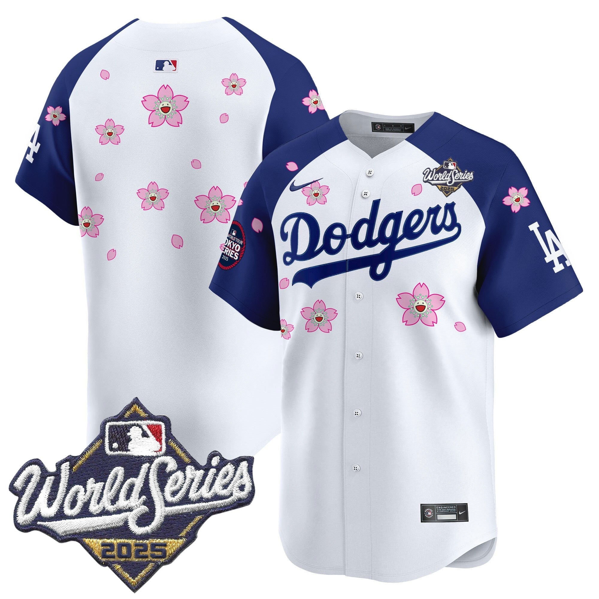 Men's Dodgers 2025 World Series x Tokyo Series Vapor Premier Limited Jersey V2 - Stitched