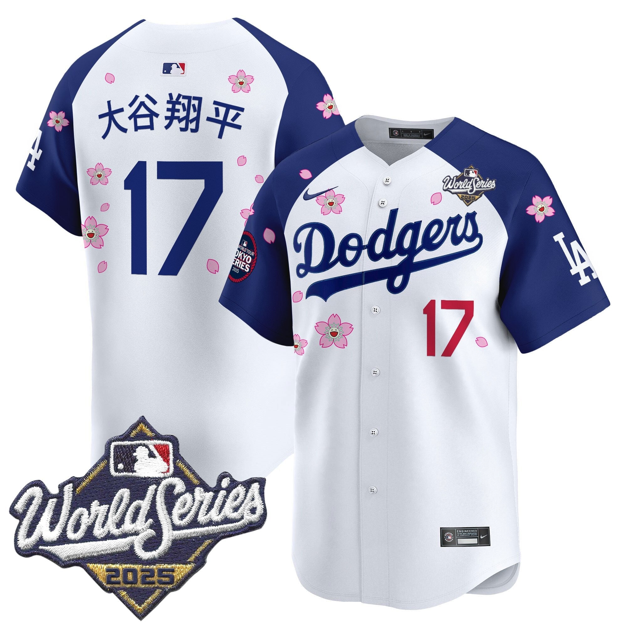 Men's Dodgers 2025 World Series x Tokyo Series Vapor Premier Limited Jersey V2 - Stitched