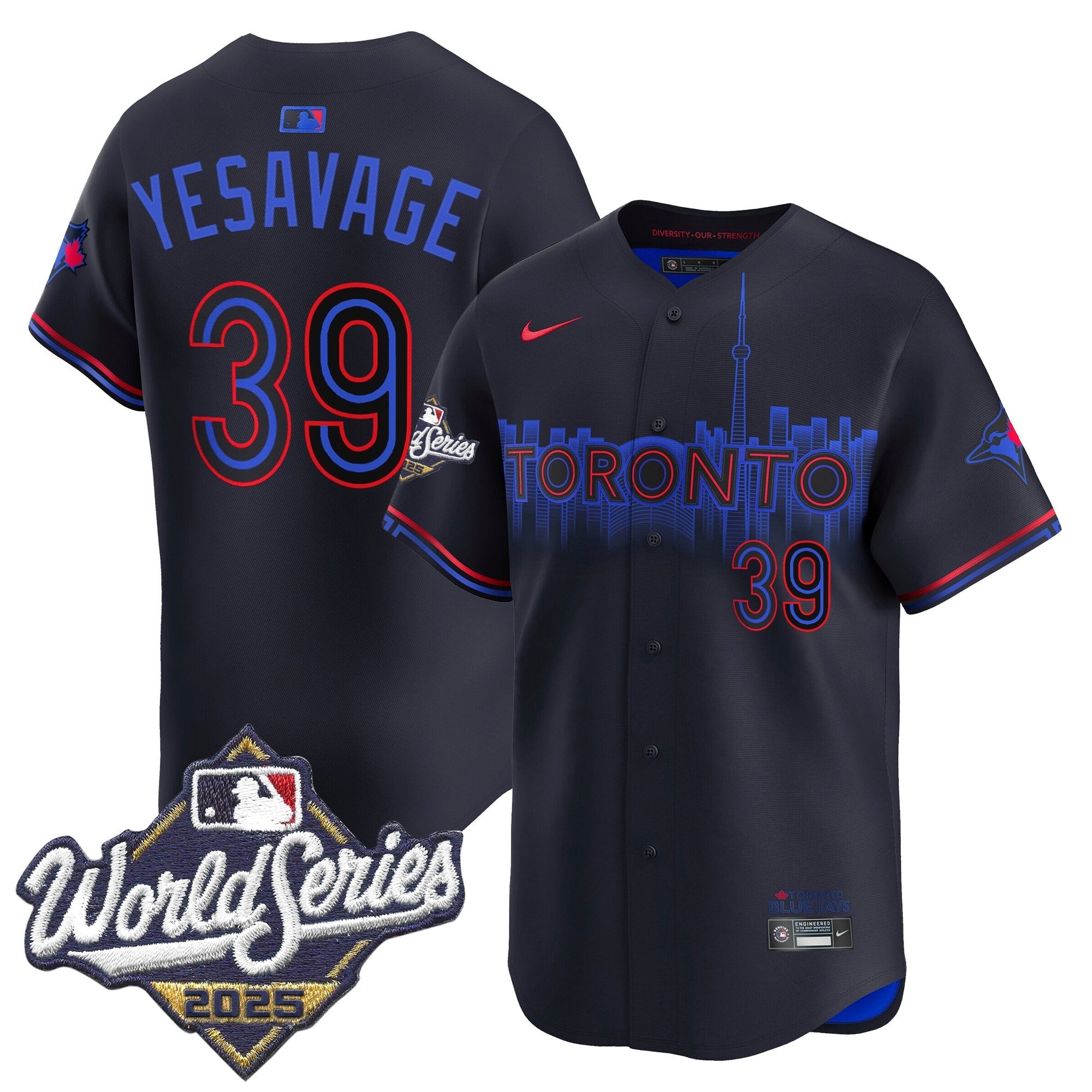 Men's Toronto Blue Jays 2025 World Series Vapor Premier Limited Jersey - All Stitched