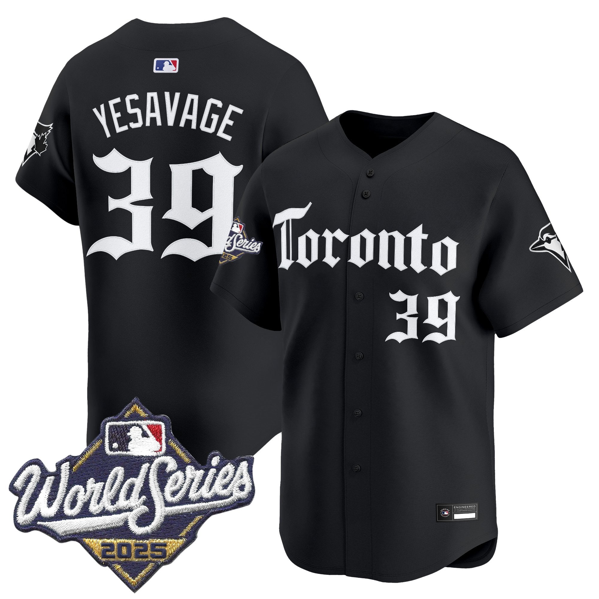 Men's Toronto Blue Jays 2025 World Series Vapor Premier Limited Jersey - Gothic North Edition - All Stitched