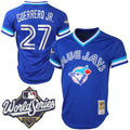 Men's Toronto Blue Jays Throwback Vapor Premier Limited Jersey V2 - 2025 World Series Patch - All Stitched
