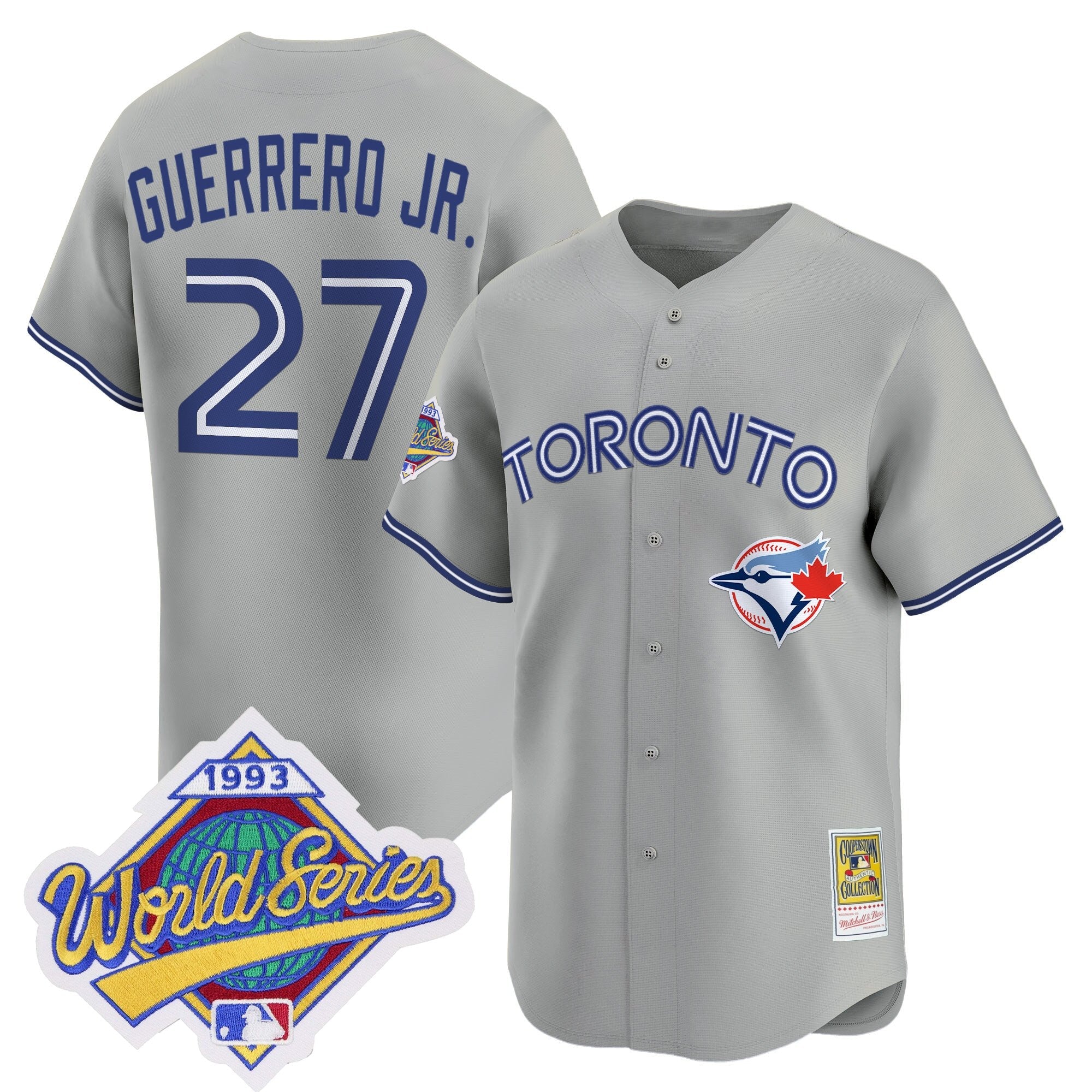 Men's Toronto Blue Jays 1993 World Series Vapor Premier Jersey - Throwback Edition - All Stitched