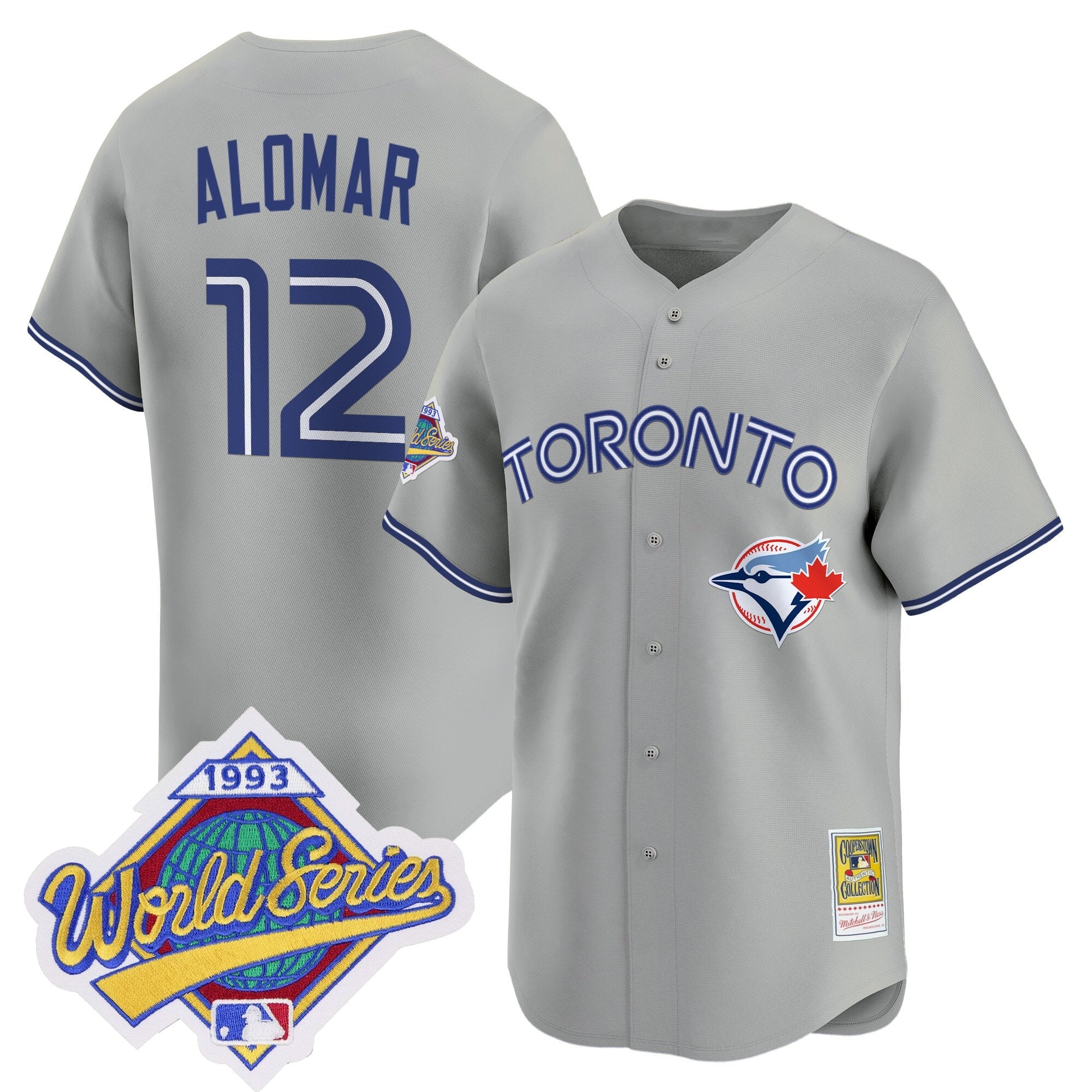 Men's Toronto Blue Jays 1993 World Series Vapor Premier Jersey - Throwback Edition - All Stitched