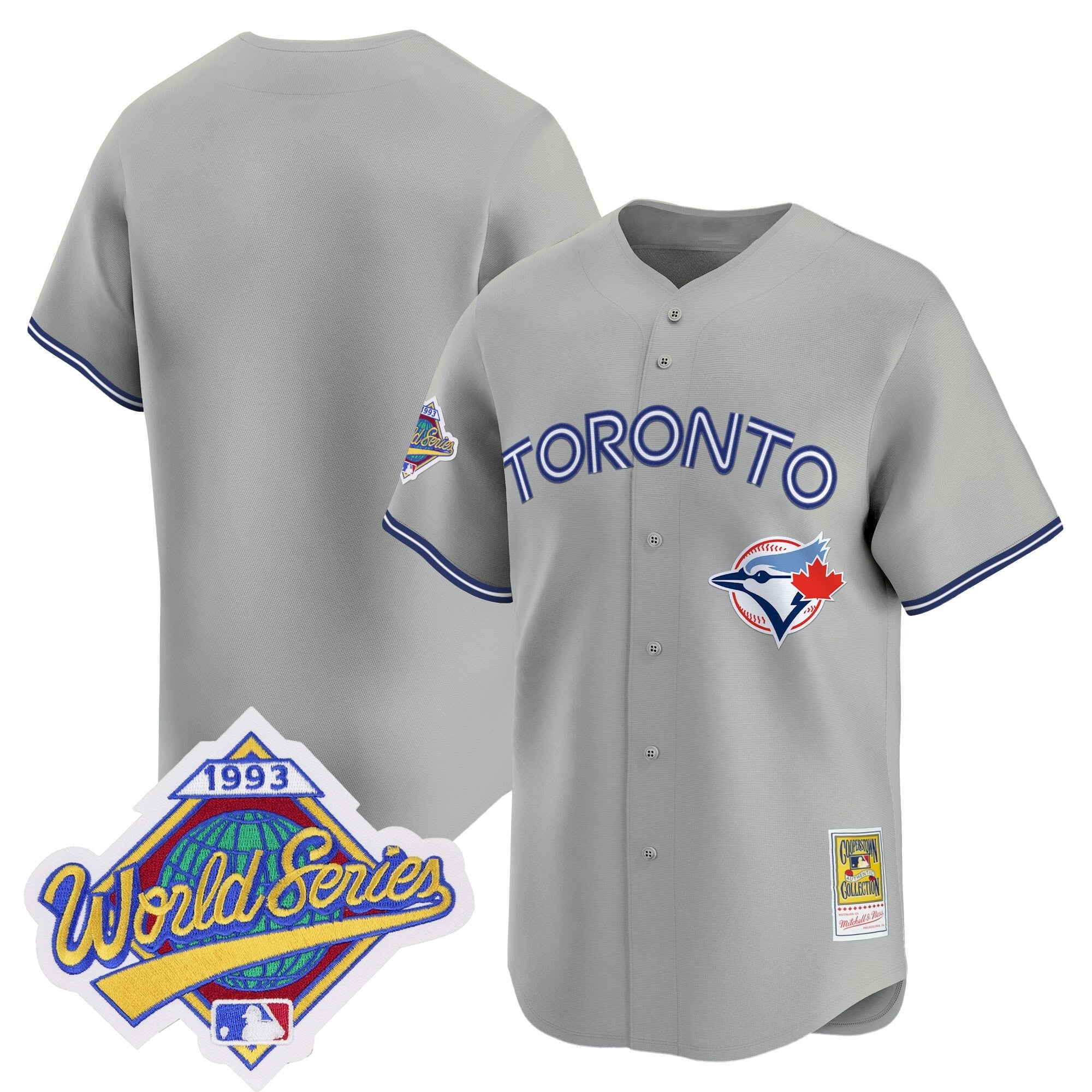 Men's Toronto Blue Jays 1993 World Series Vapor Premier Jersey - Throwback Edition - All Stitched