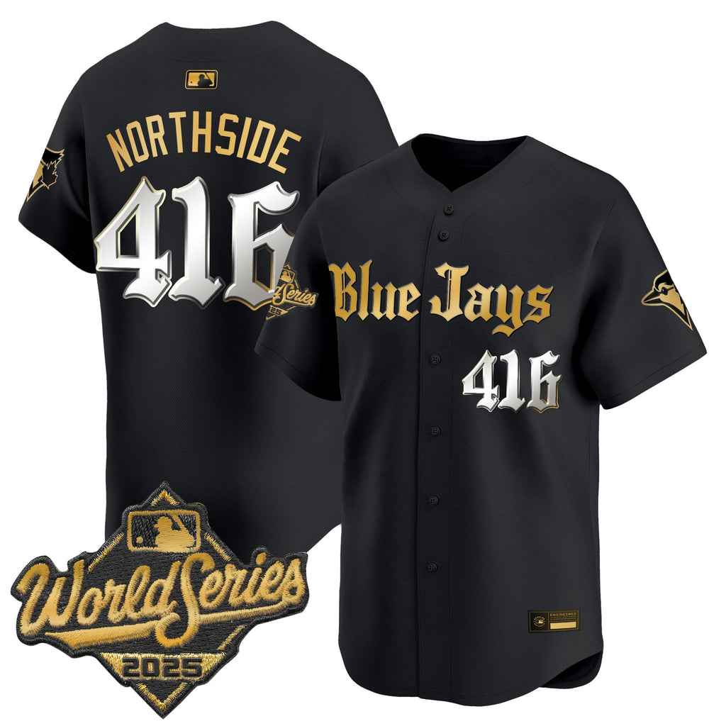 Men's Toronto Blue Jays 2025 World Series Vapor Premier Limited Jersey V2 - Gothic North Edition - All Stitched