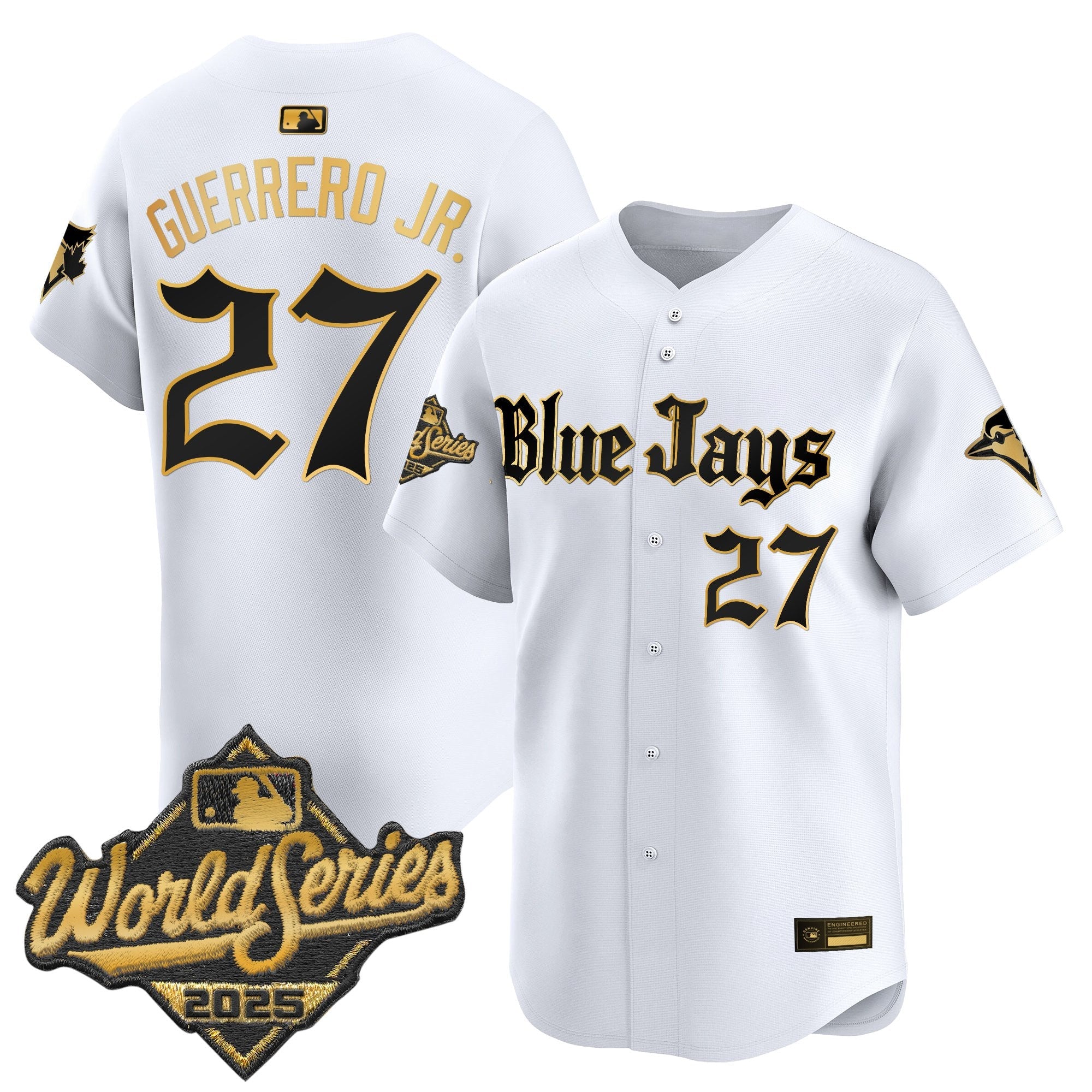 Men's Toronto Blue Jays 2025 World Series Vapor Premier Limited Jersey V2 - Gothic North Edition - All Stitched