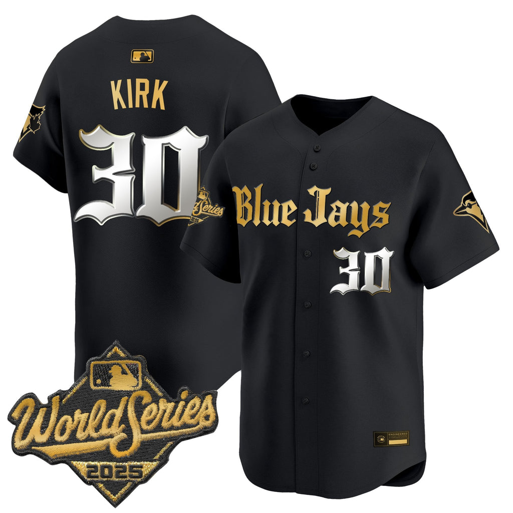 Men's Toronto Blue Jays 2025 World Series Vapor Premier Limited Jersey V2 - Gothic North Edition - All Stitched