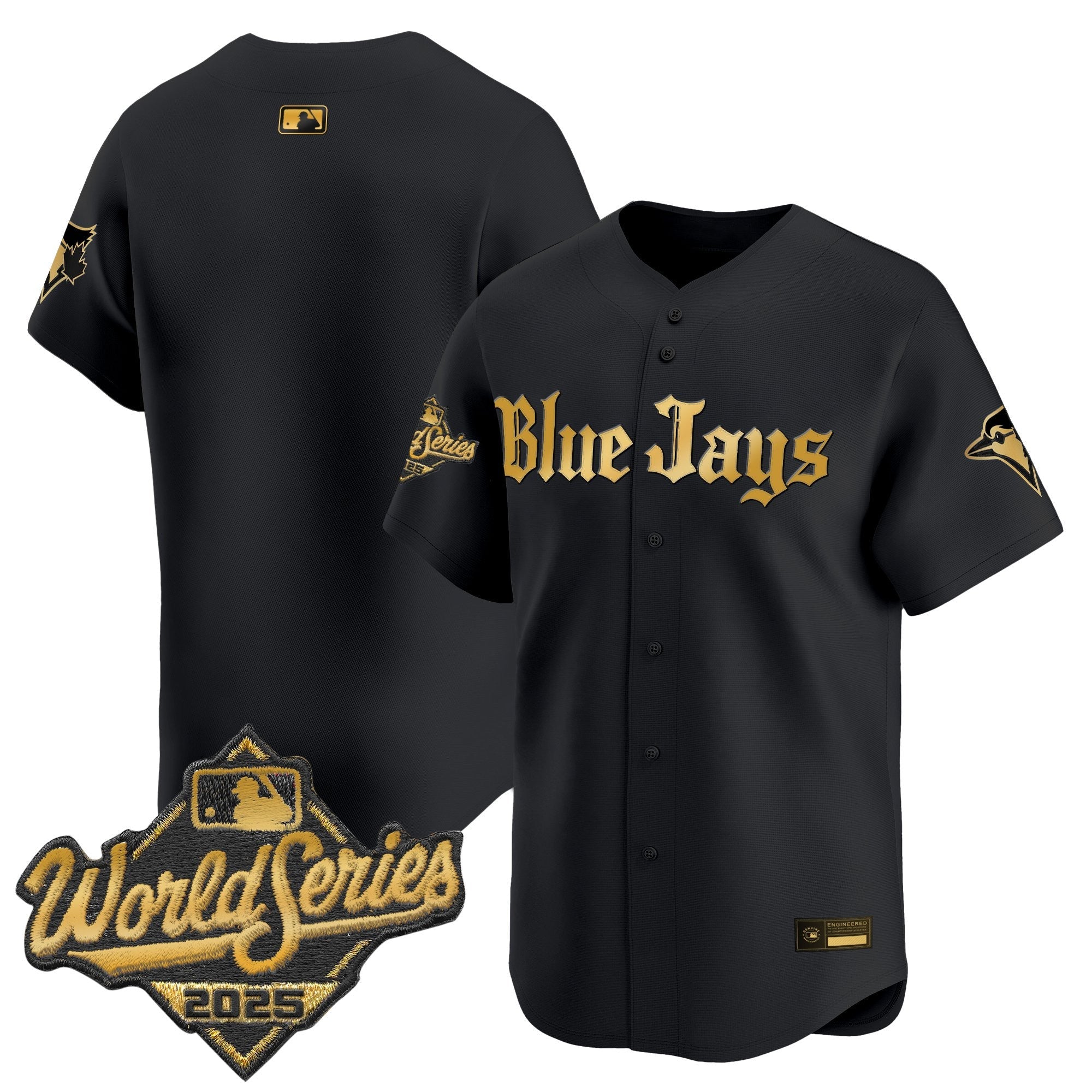 Men's Toronto Blue Jays 2025 World Series Vapor Premier Limited Jersey V2 - Gothic North Edition - All Stitched