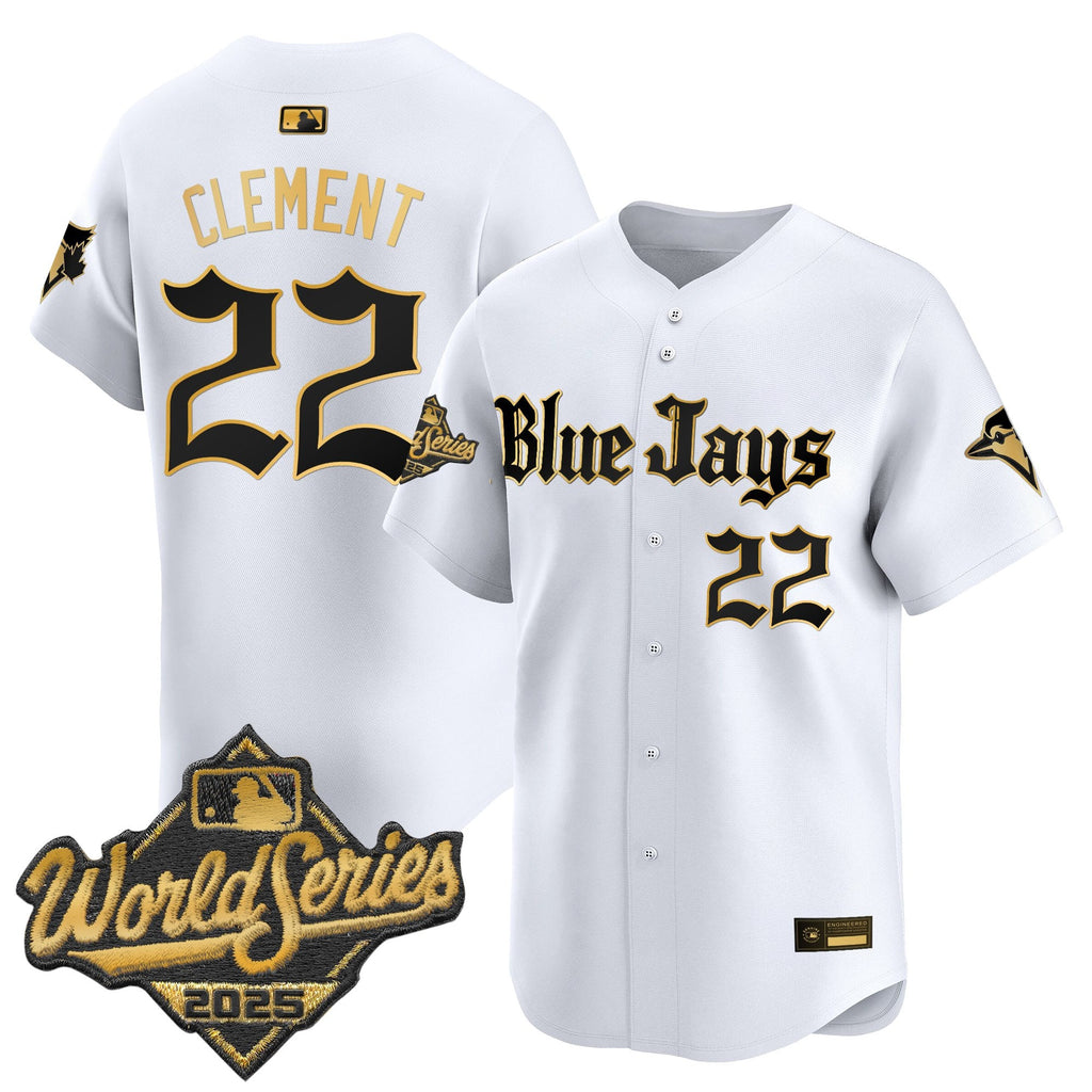 Men's Toronto Blue Jays 2025 World Series Vapor Premier Limited Jersey V2 - Gothic North Edition - All Stitched