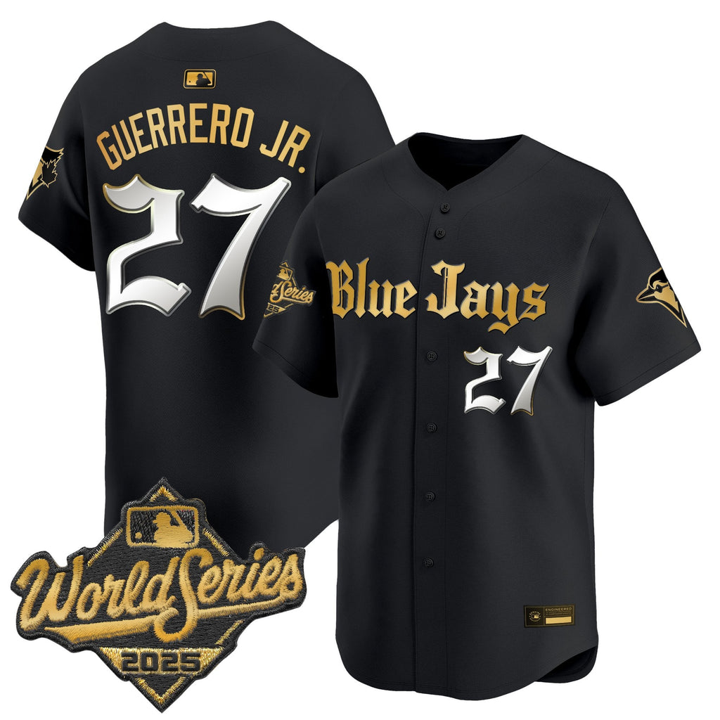 Men's Toronto Blue Jays 2025 World Series Vapor Premier Limited Jersey V2 - Gothic North Edition - All Stitched