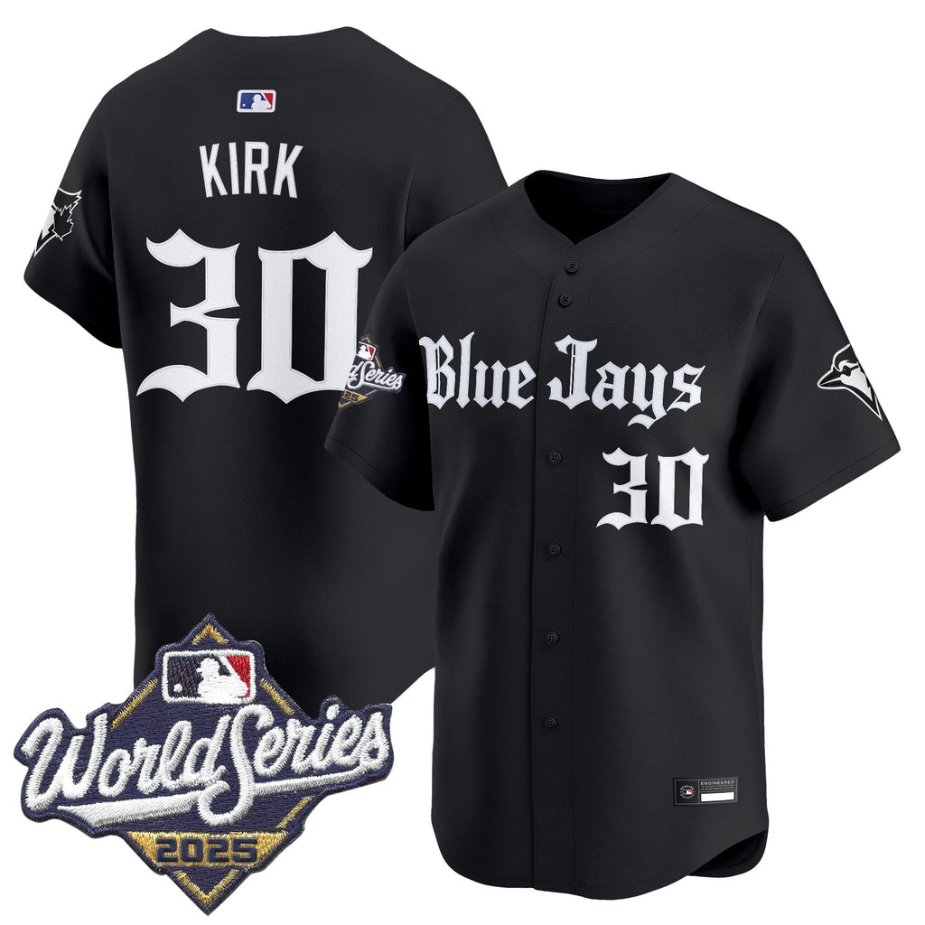 Men's Toronto Blue Jays 2025 World Series Vapor Premier Limited Jersey V2 - Gothic North Edition - All Stitched