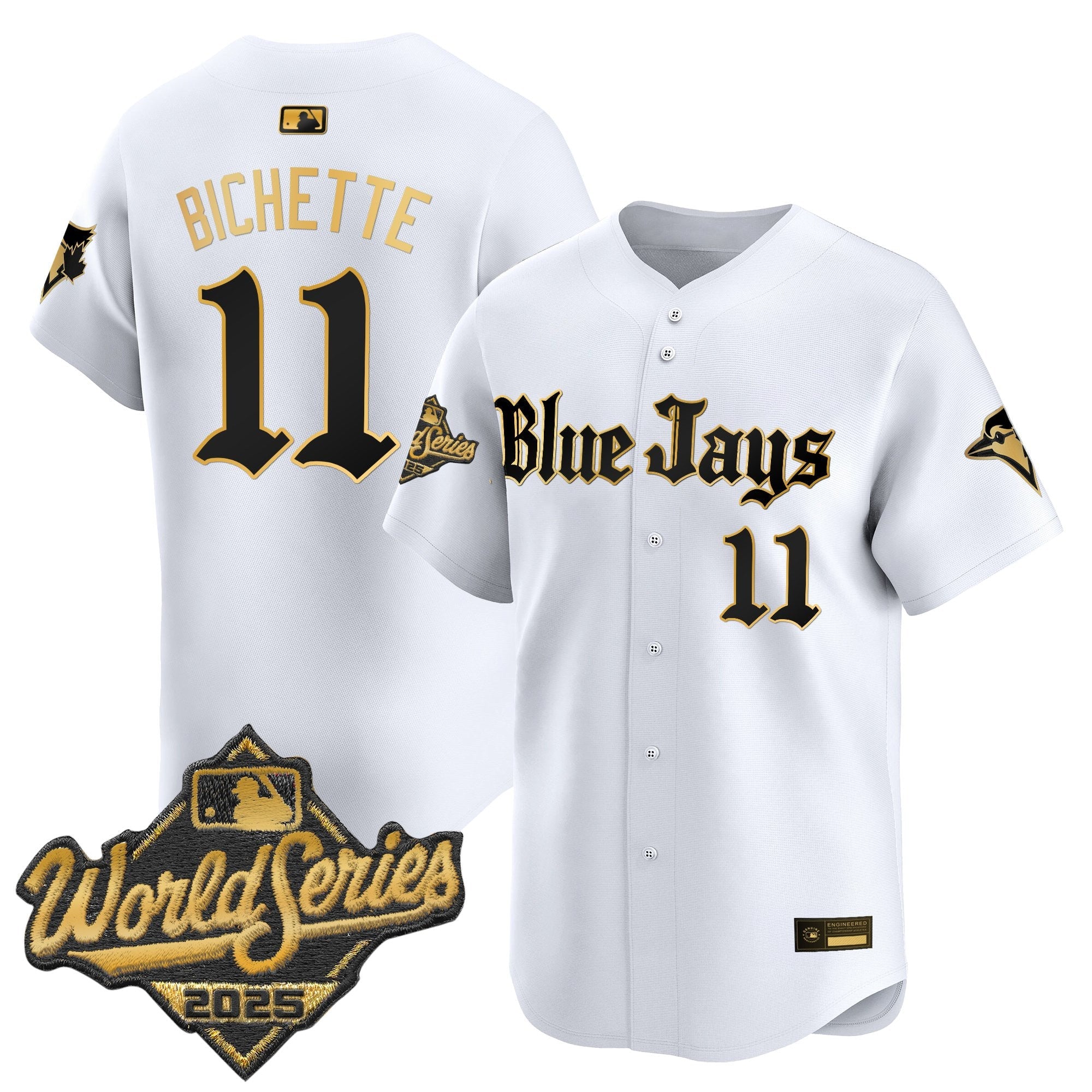 Men's Toronto Blue Jays 2025 World Series Vapor Premier Limited Jersey V2 - Gothic North Edition - All Stitched