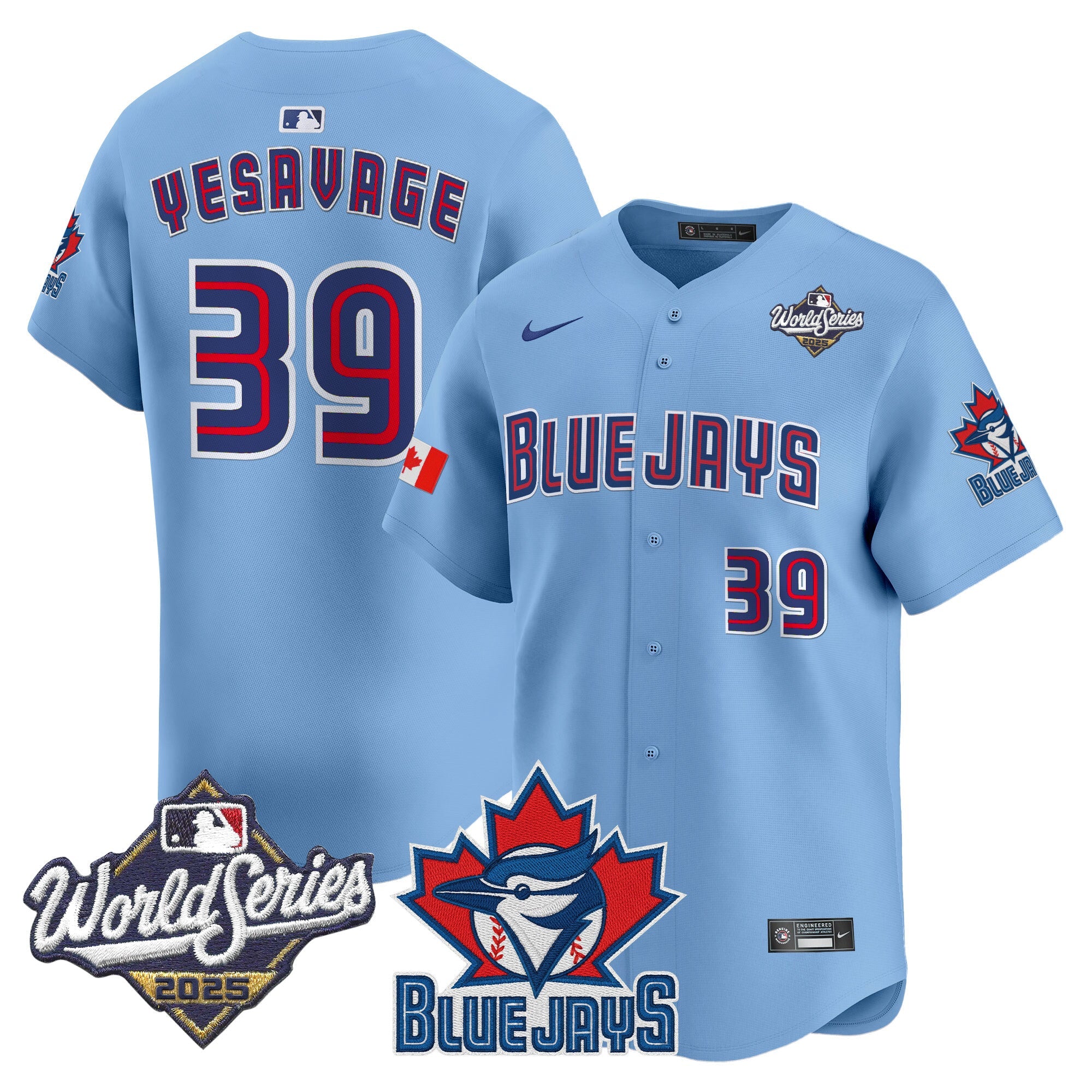 Men's Toronto Blue Jays 2025 World Series Vapor Premier Limited Jersey V3 - All Stitched
