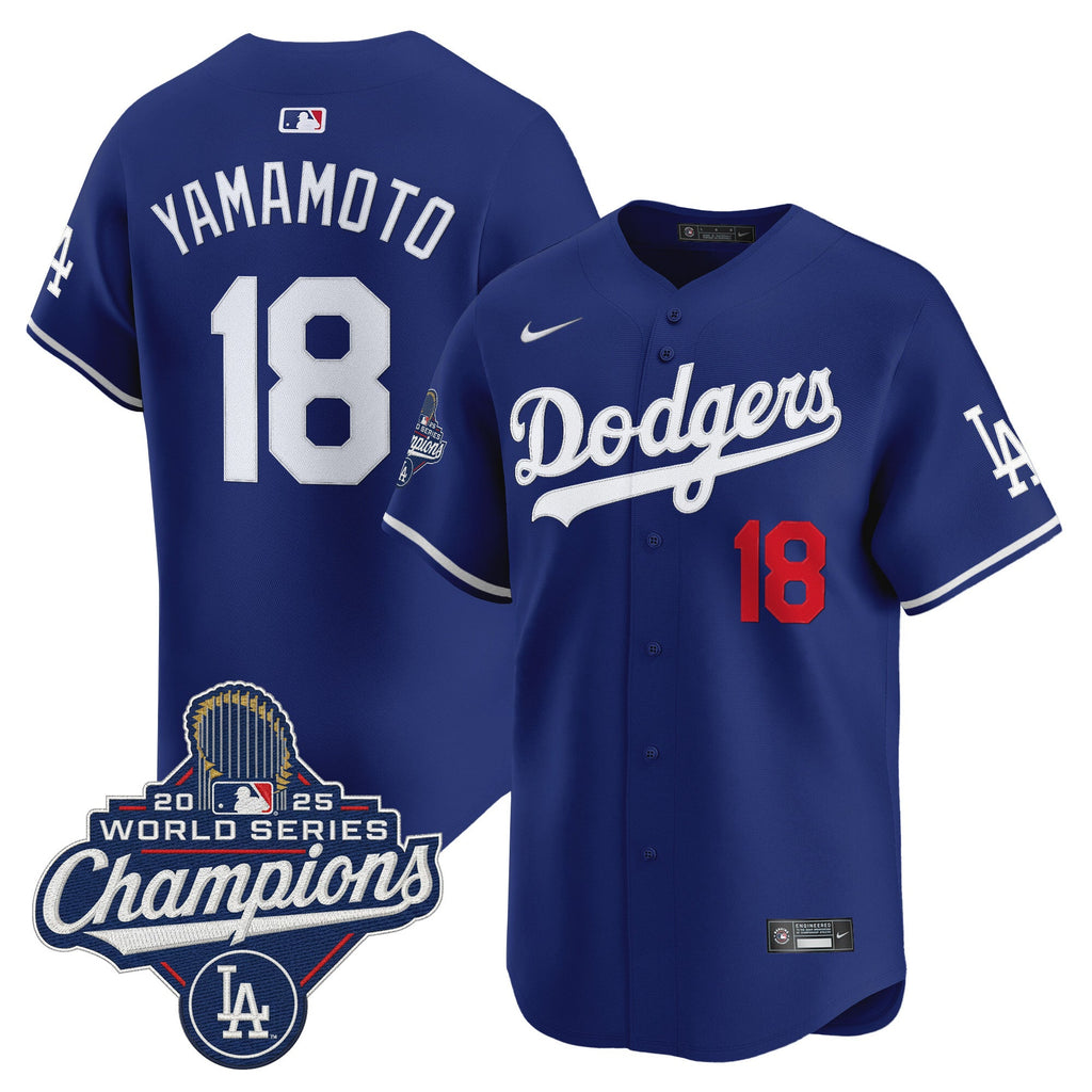 Men's Dodgers 2025 World Series Champions Vapor Premier Limited Jersey - All Stitched