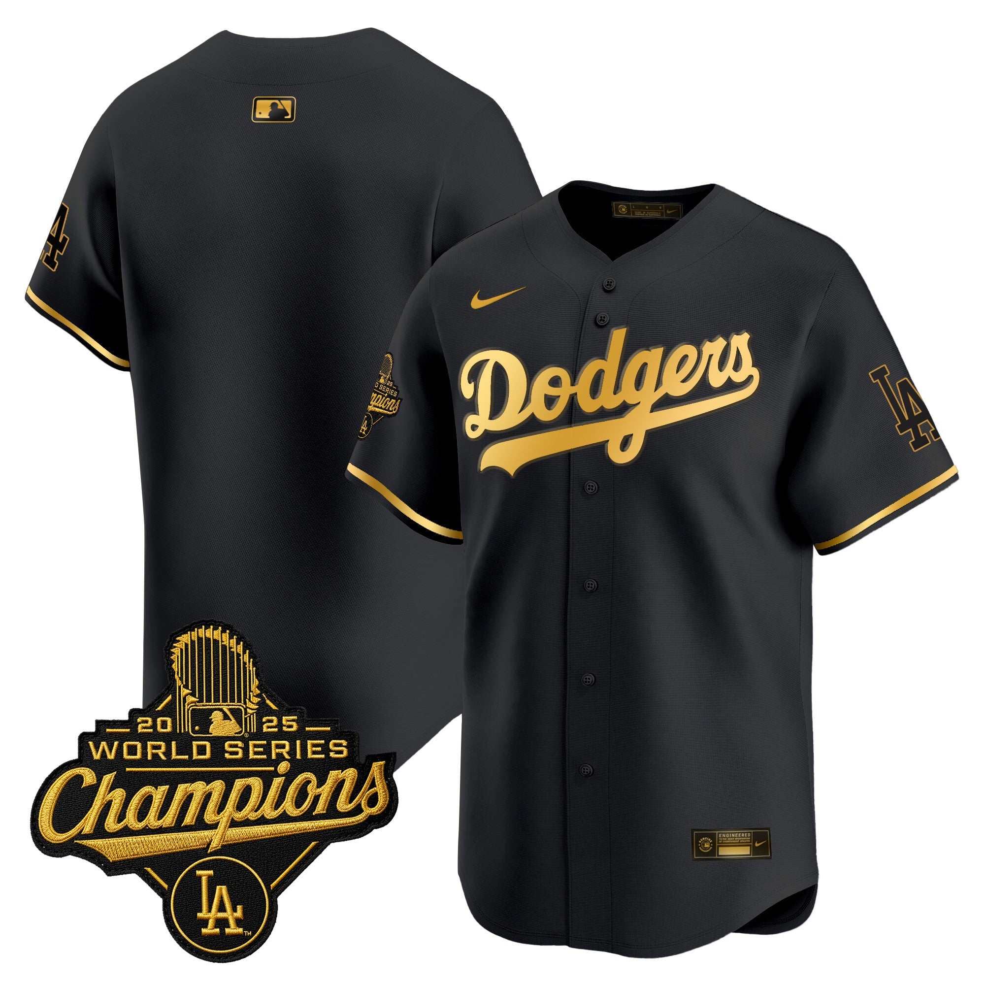 Men's Dodgers 2025 World Series Champions Vapor Premier Limited Jersey - All Stitched