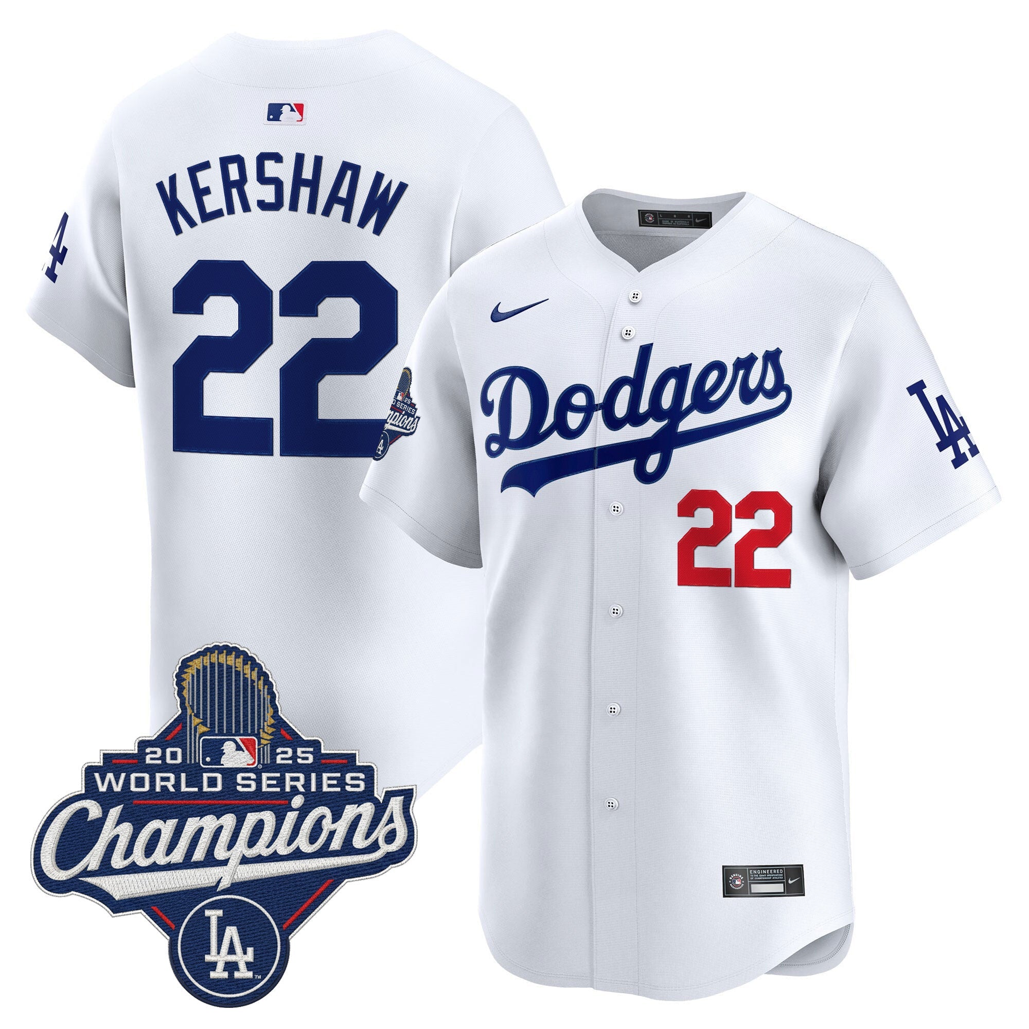 Men's Dodgers 2025 World Series Champions Vapor Premier Limited Jersey - All Stitched