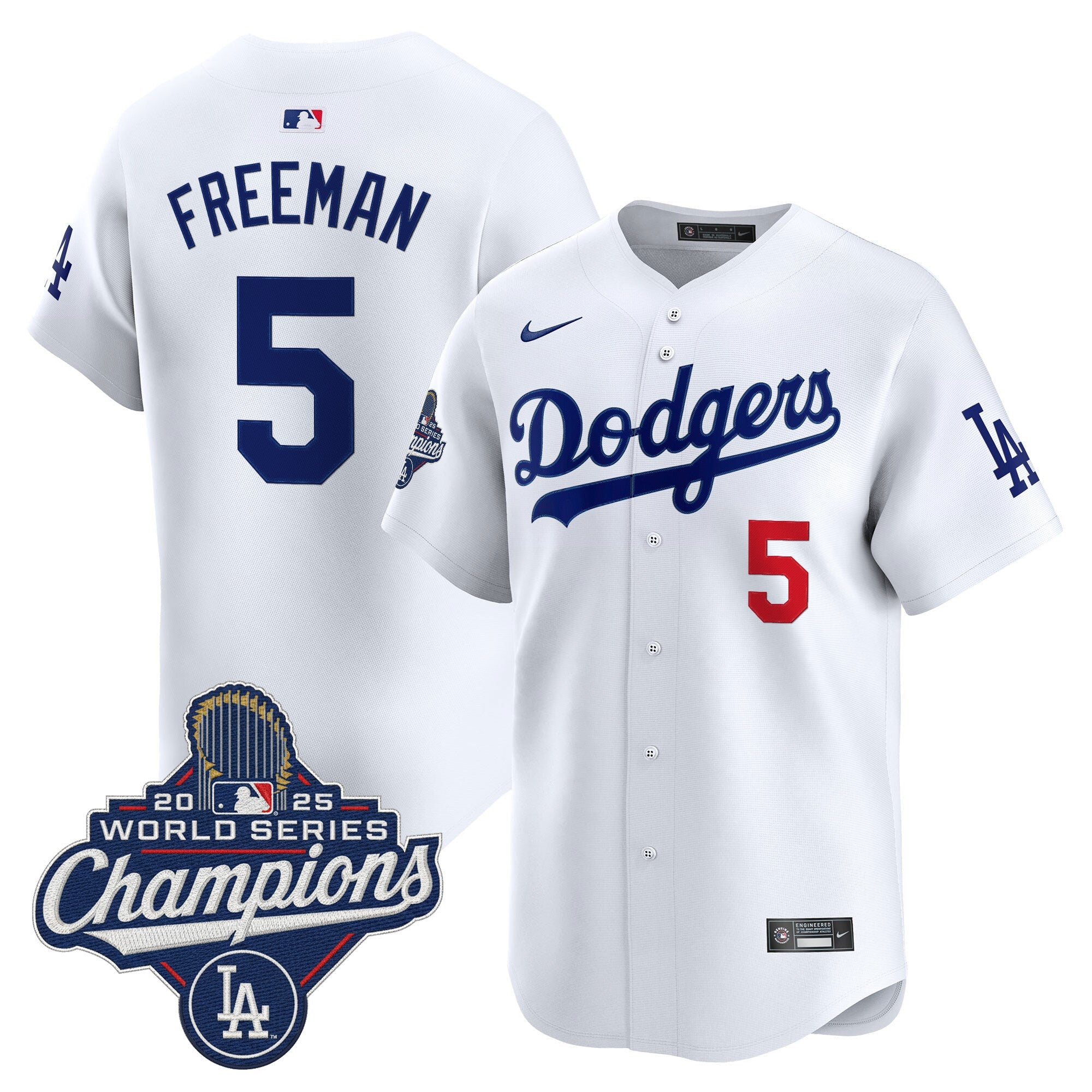 Men's Dodgers 2025 World Series Champions Vapor Premier Limited Jersey - All Stitched