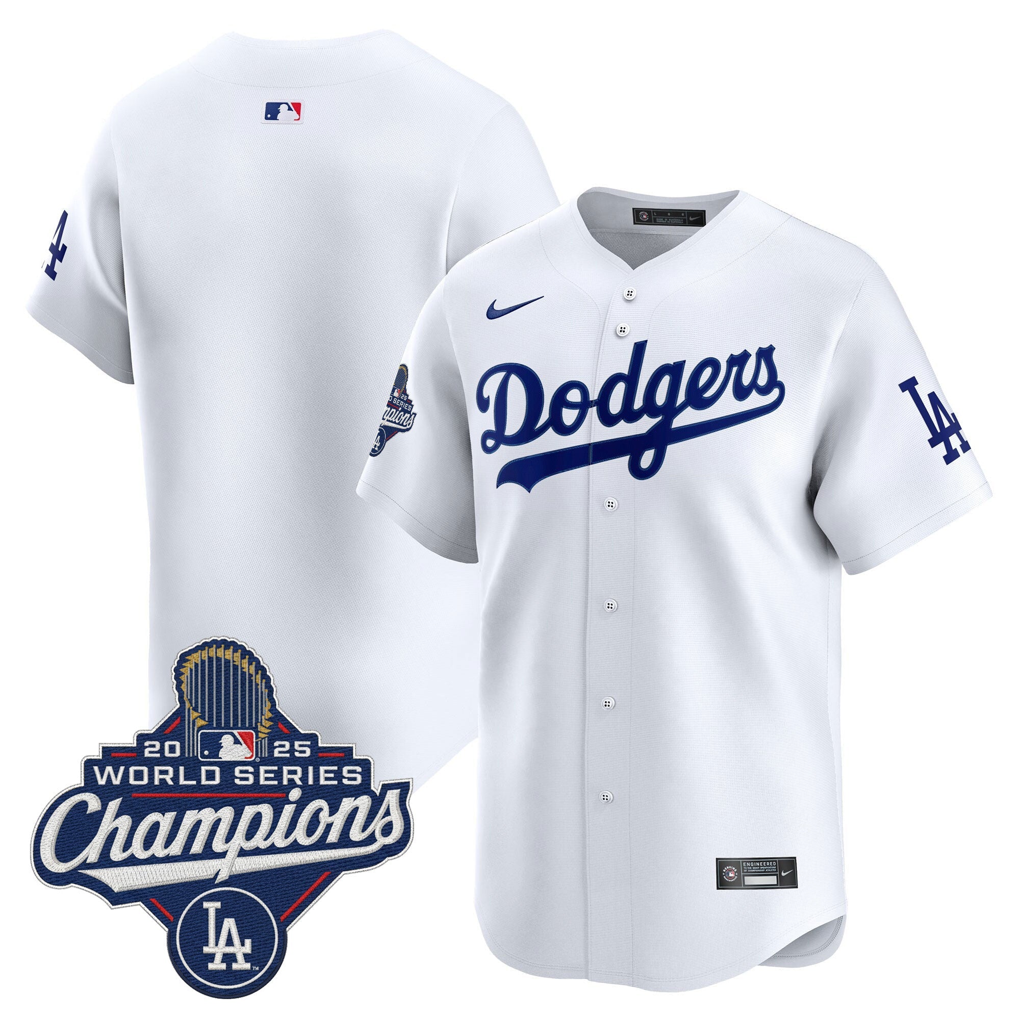 Men's Dodgers 2025 World Series Champions Vapor Premier Limited Jersey - All Stitched