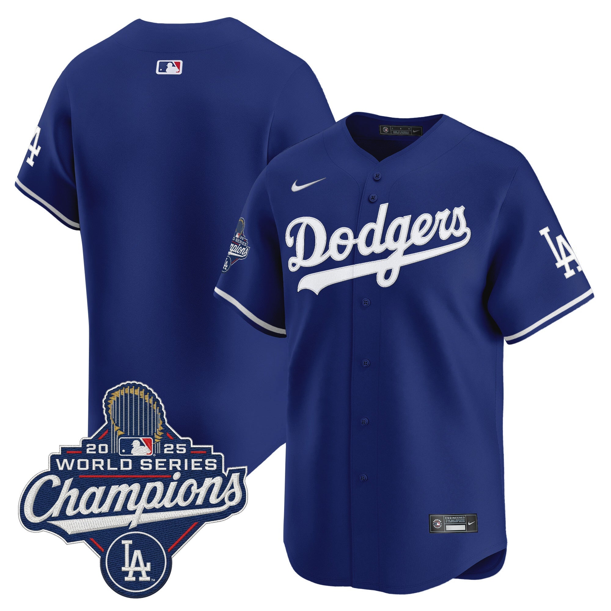 Men's Dodgers 2025 World Series Champions Vapor Premier Limited Jersey - All Stitched