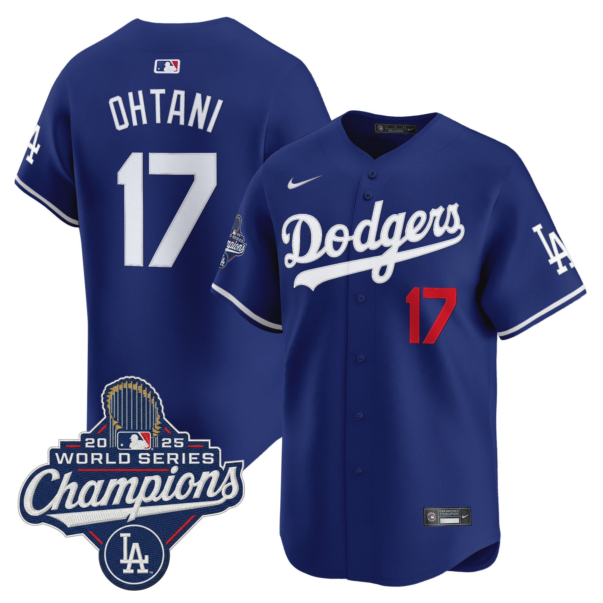 Men's Dodgers 2025 World Series Champions Vapor Premier Limited Jersey - All Stitched