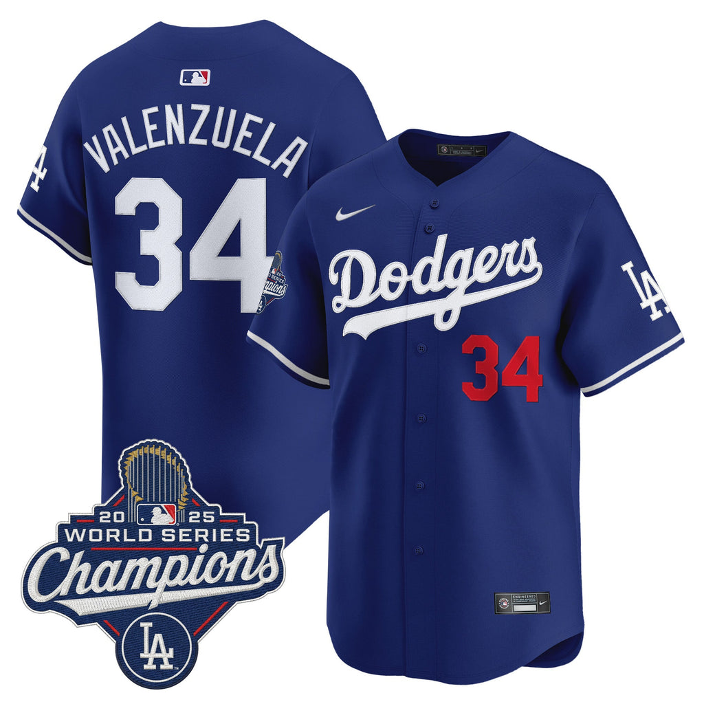 Men's Dodgers 2025 World Series Champions Vapor Premier Limited Jersey - All Stitched