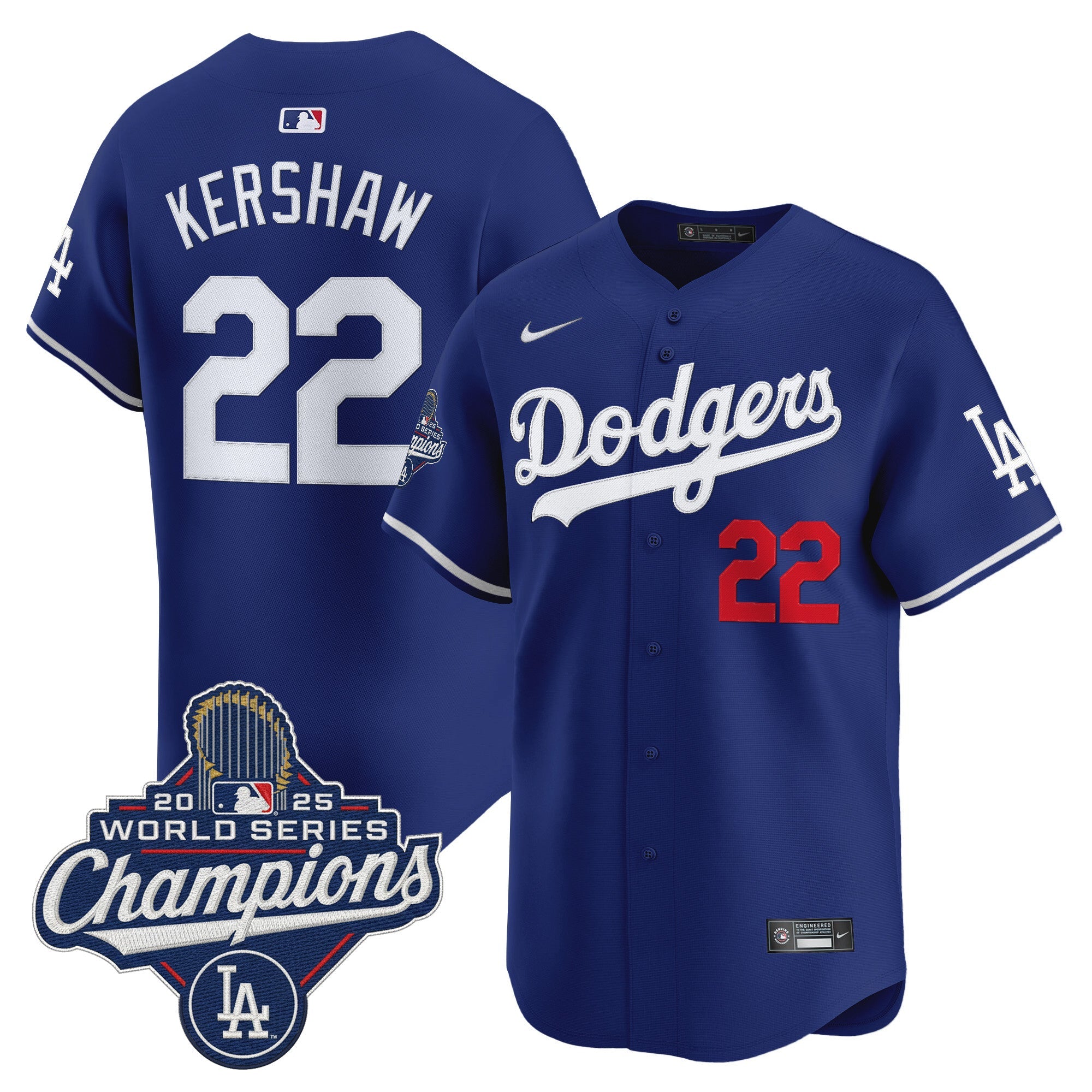 Men's Dodgers 2025 World Series Champions Vapor Premier Limited Jersey - All Stitched