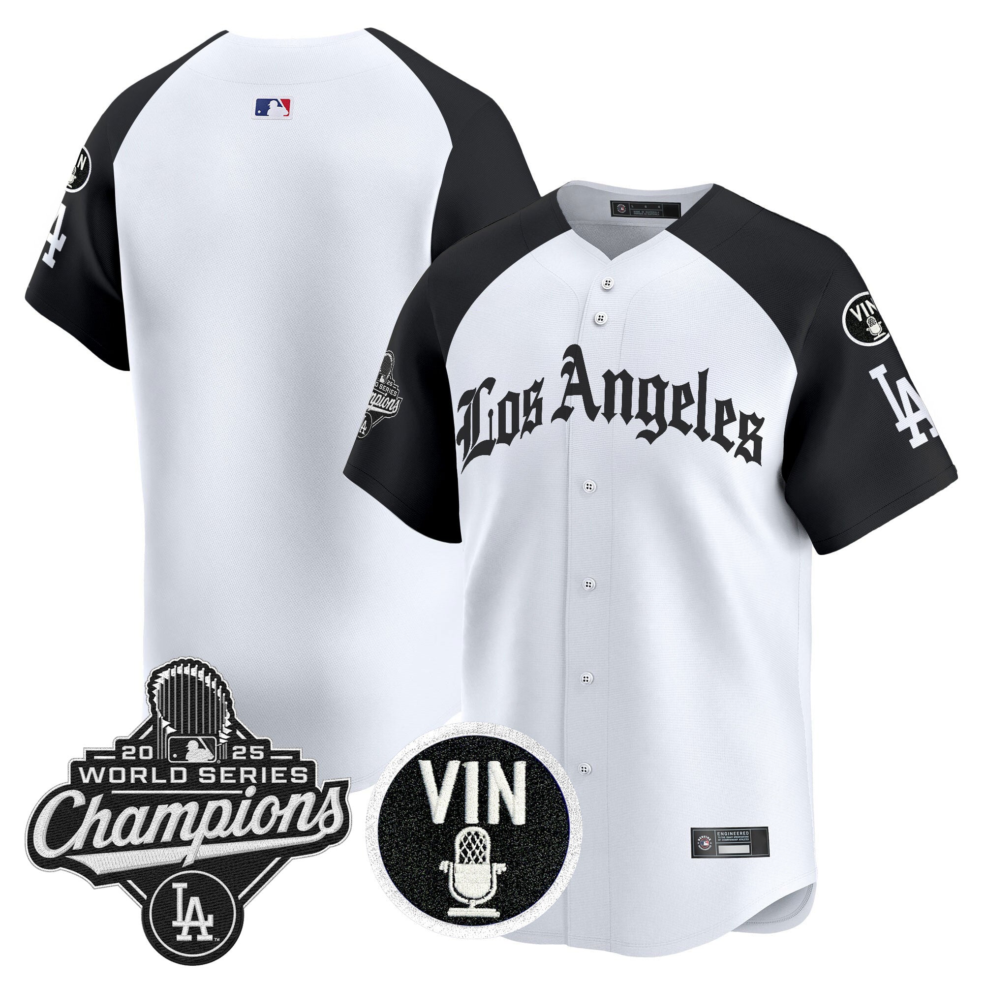 Men's Dodgers 2025 World Series Champions Vapor Premier Limited Jersey - LA Gothic Edition - All Stitched