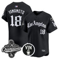 Men's Dodgers 2025 World Series Champions Vapor Premier Limited Jersey - LA Gothic Edition - All Stitched