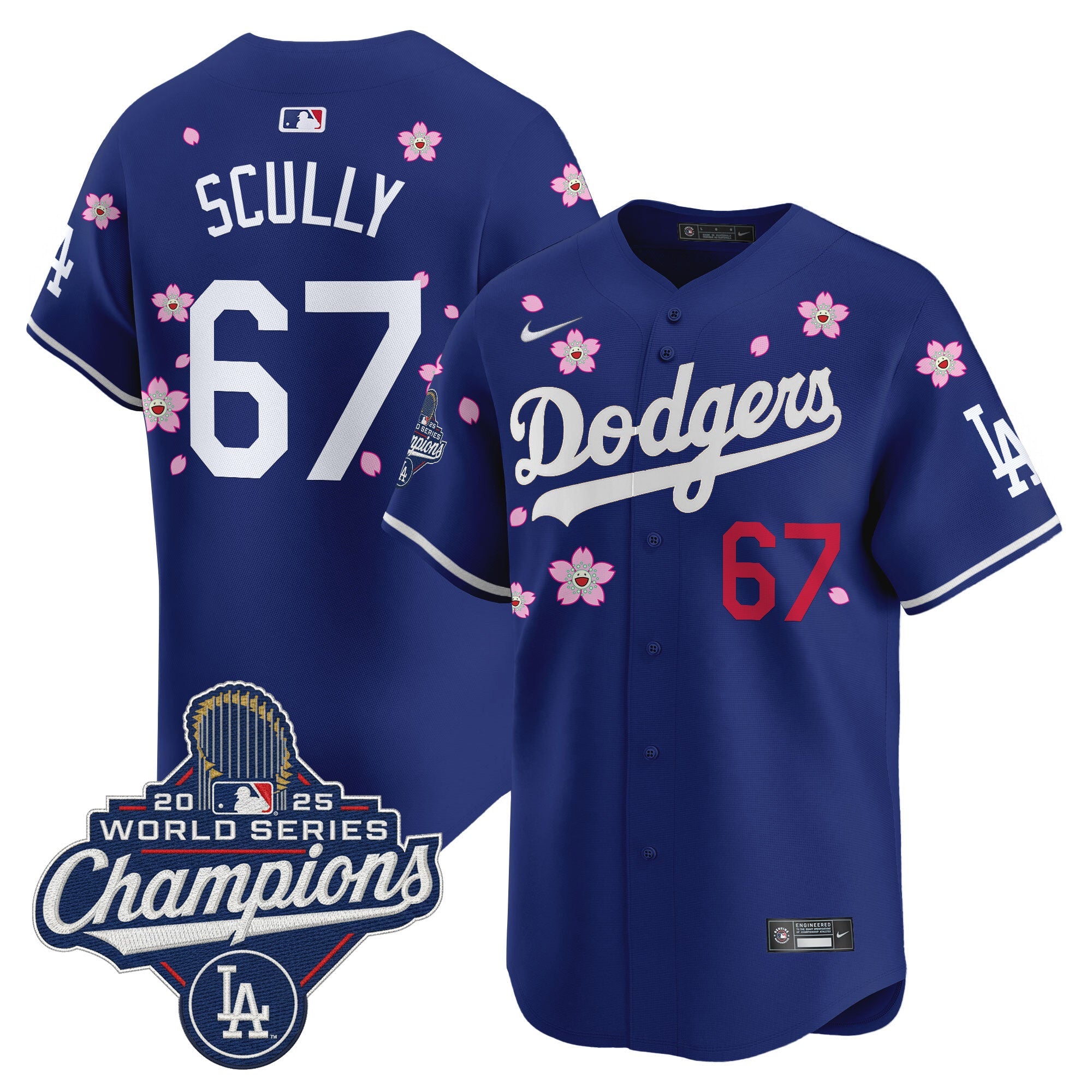 Men's Dodgers 2025 World Series Champions x Tokyo Series Vapor Premier Limited Jersey - Stitched