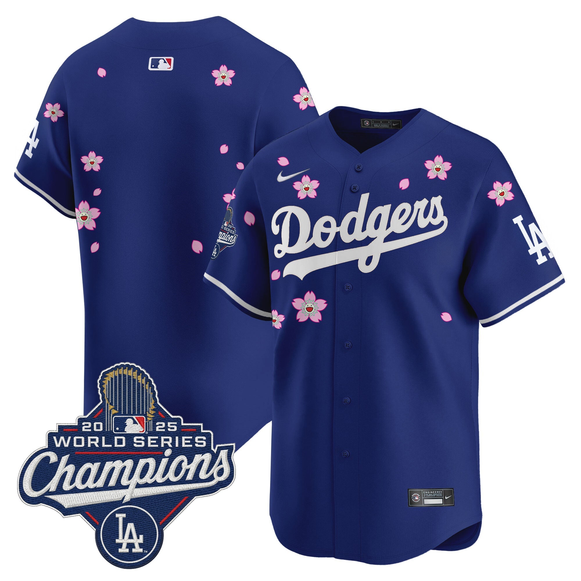 Men's Dodgers 2025 World Series Champions x Tokyo Series Vapor Premier Limited Jersey - Stitched