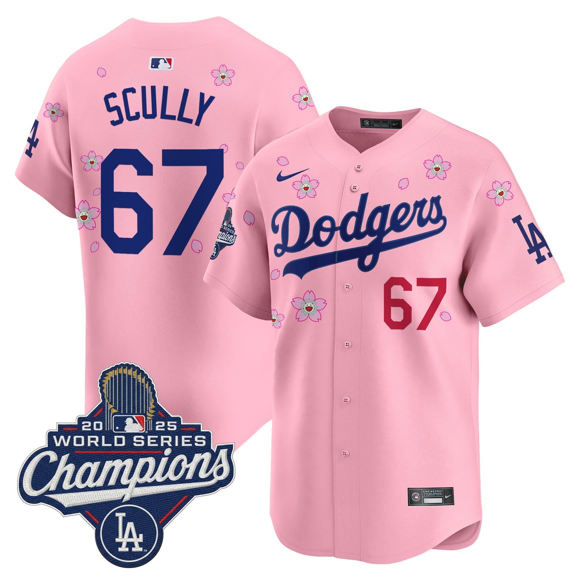 Men's Dodgers 2025 World Series Champions x Tokyo Series Vapor Premier Limited Jersey - Stitched