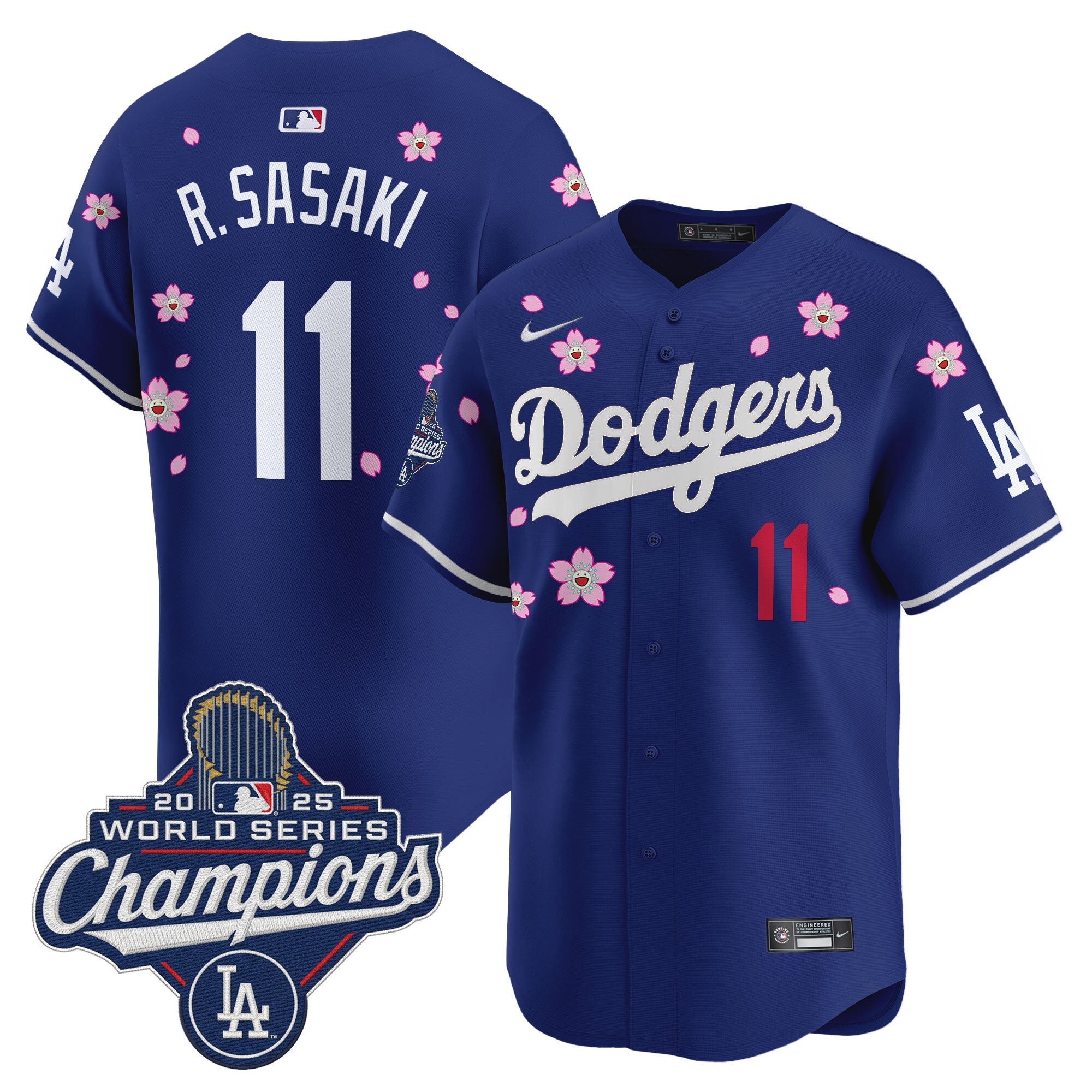 Men's Dodgers 2025 World Series Champions x Tokyo Series Vapor Premier Limited Jersey - Stitched