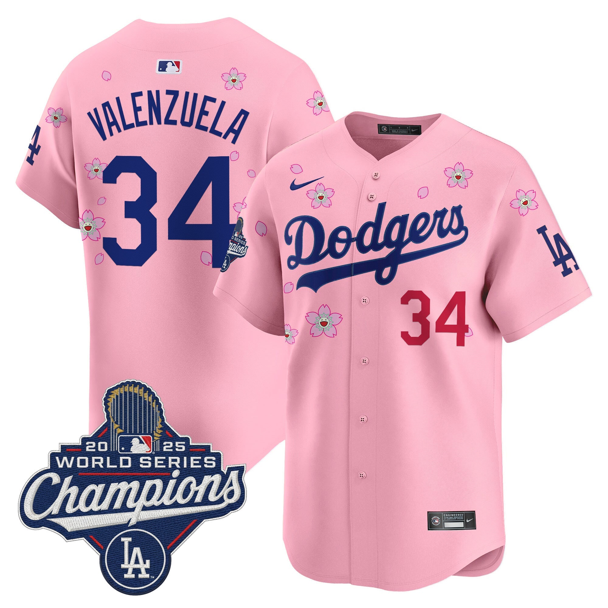 Men's Dodgers 2025 World Series Champions x Tokyo Series Vapor Premier Limited Jersey - Stitched