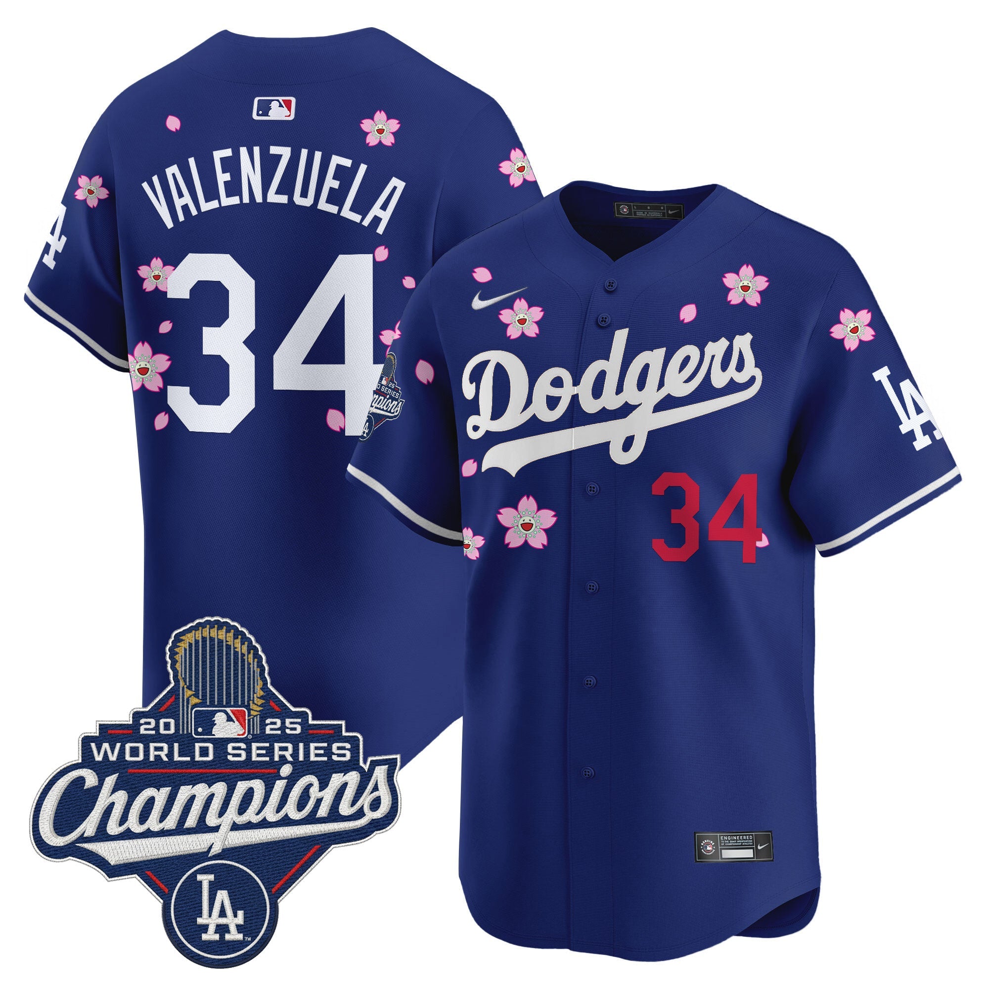 Men's Dodgers 2025 World Series Champions x Tokyo Series Vapor Premier Limited Jersey - Stitched