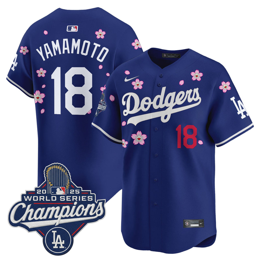 Men's Dodgers 2025 World Series Champions x Tokyo Series Vapor Premier Limited Jersey - Stitched