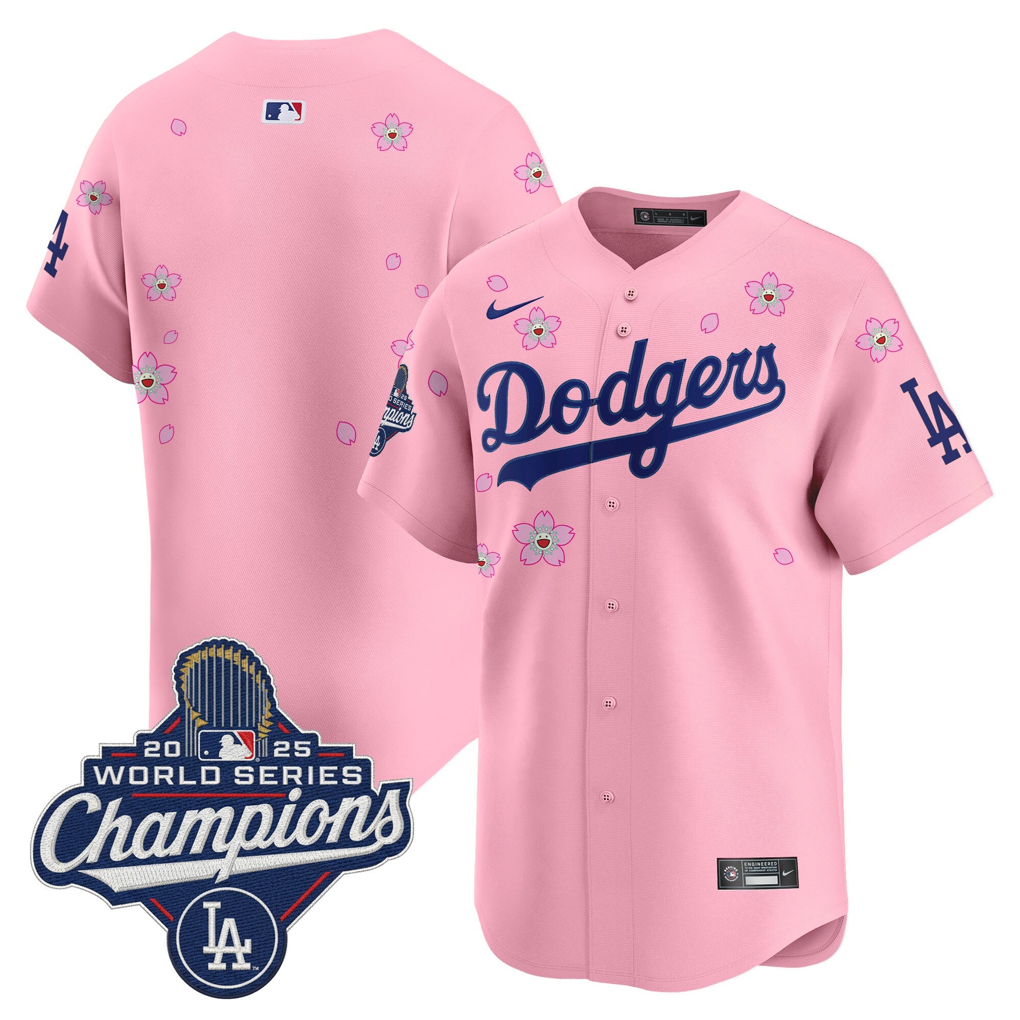 Men's Dodgers 2025 World Series Champions x Tokyo Series Vapor Premier Limited Jersey - Stitched