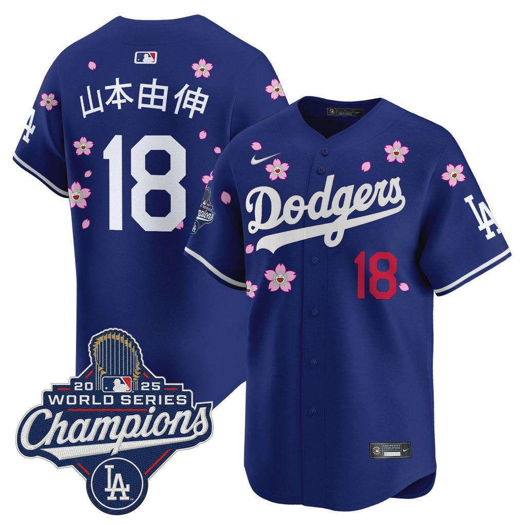 Men's Dodgers 2025 World Series Champions x Tokyo Series Vapor Premier Limited Jersey - Stitched