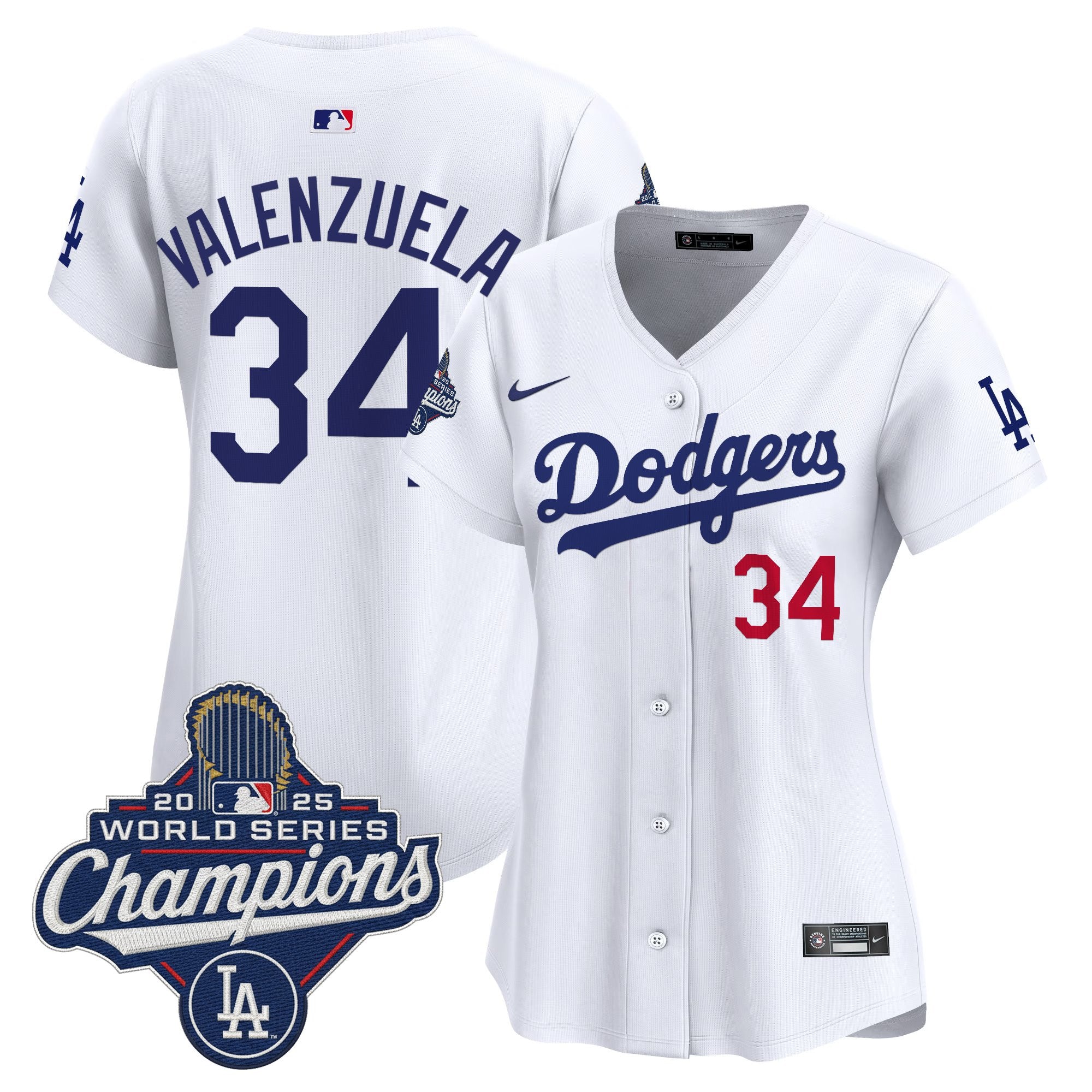 Women's Dodgers 2025 World Series Champions Vapor Premier Limited Jersey - All Stitched