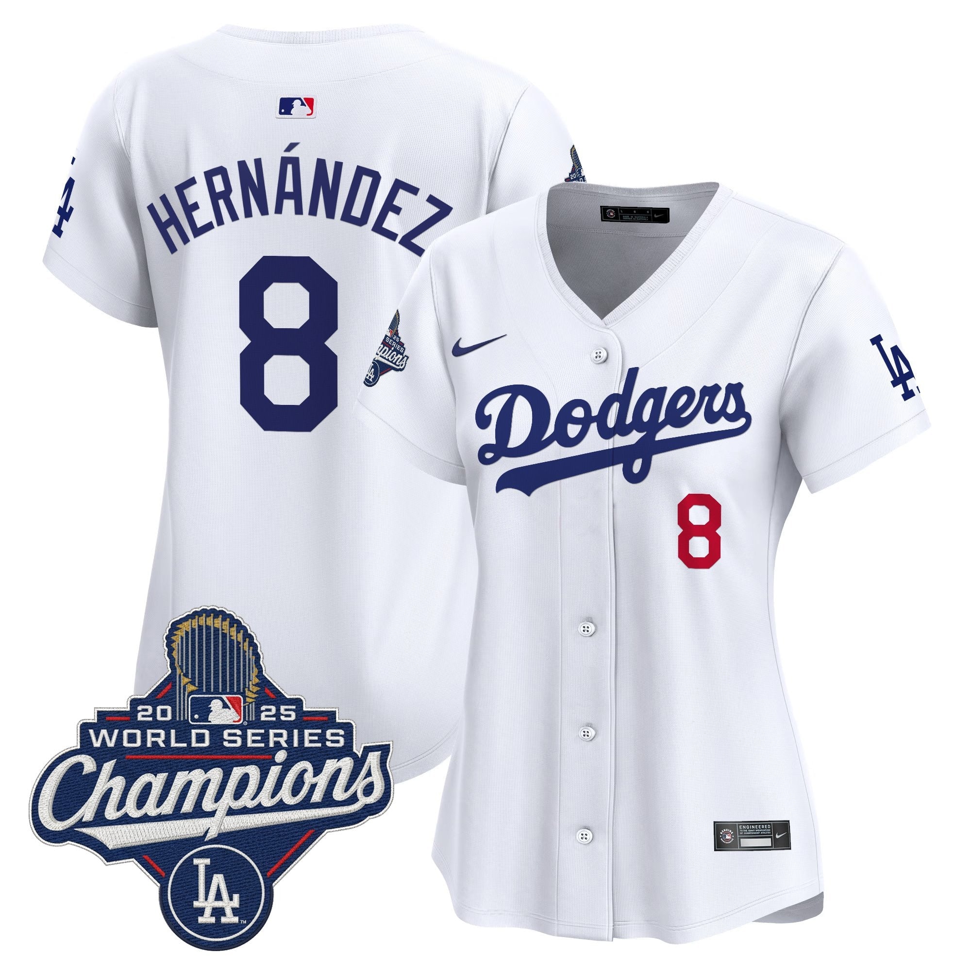 Women's Dodgers 2025 World Series Champions Vapor Premier Limited Jersey - All Stitched