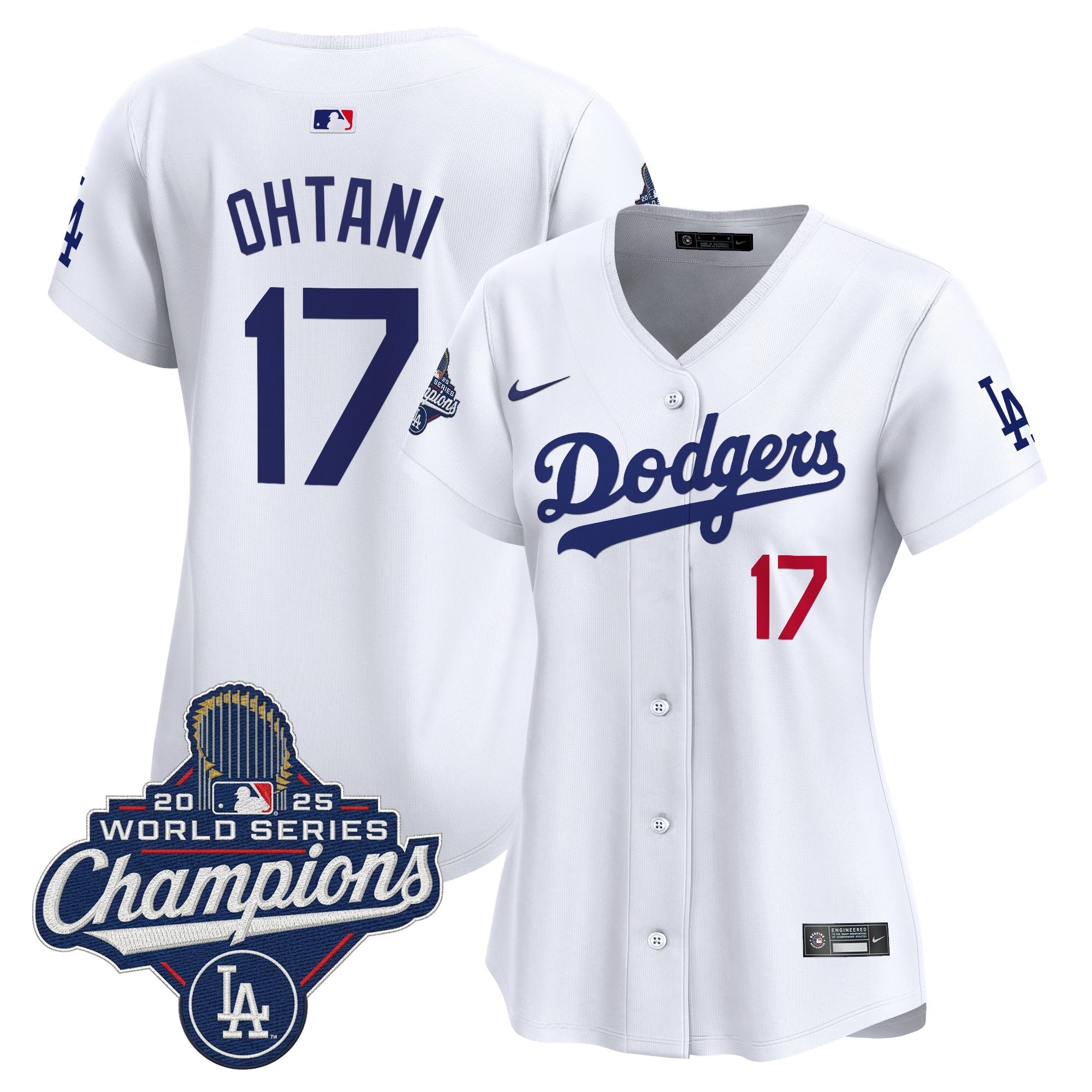 Women's Dodgers 2025 World Series Champions Vapor Premier Limited Jersey - All Stitched
