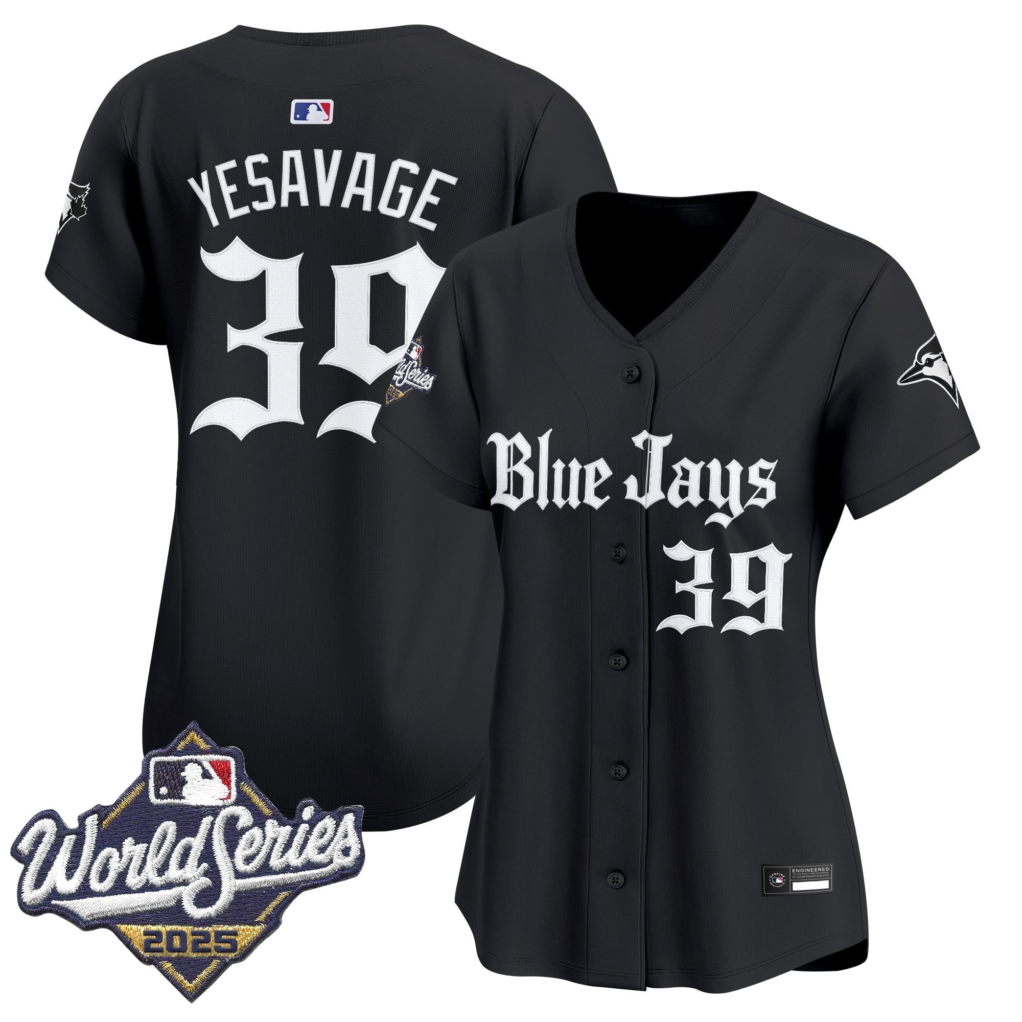 Women's Toronto Blue Jays 2025 World Series Vapor Premier Limited Jersey V2 - Gothic North Edition - All Stitched