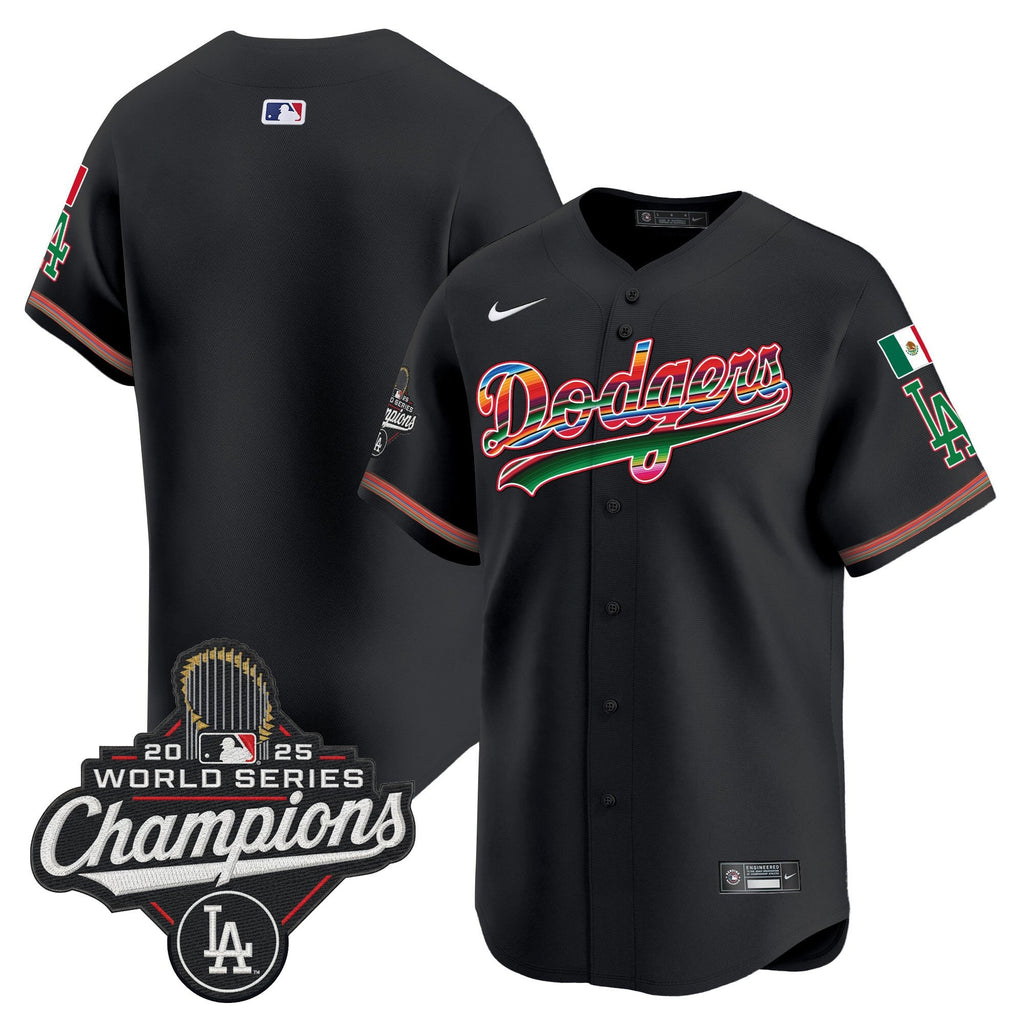 Men's Dodgers Mexico 2025 World Series Champions Vapor Premier Limited Jersey - All Stitched